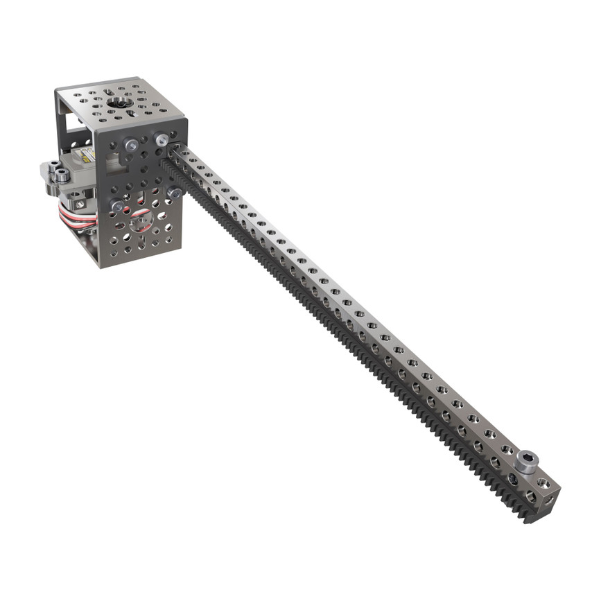 Servo-Driven Gear Rack Kit (12lb Thrust, 11.4 in/sec, Single Gear Rack)
