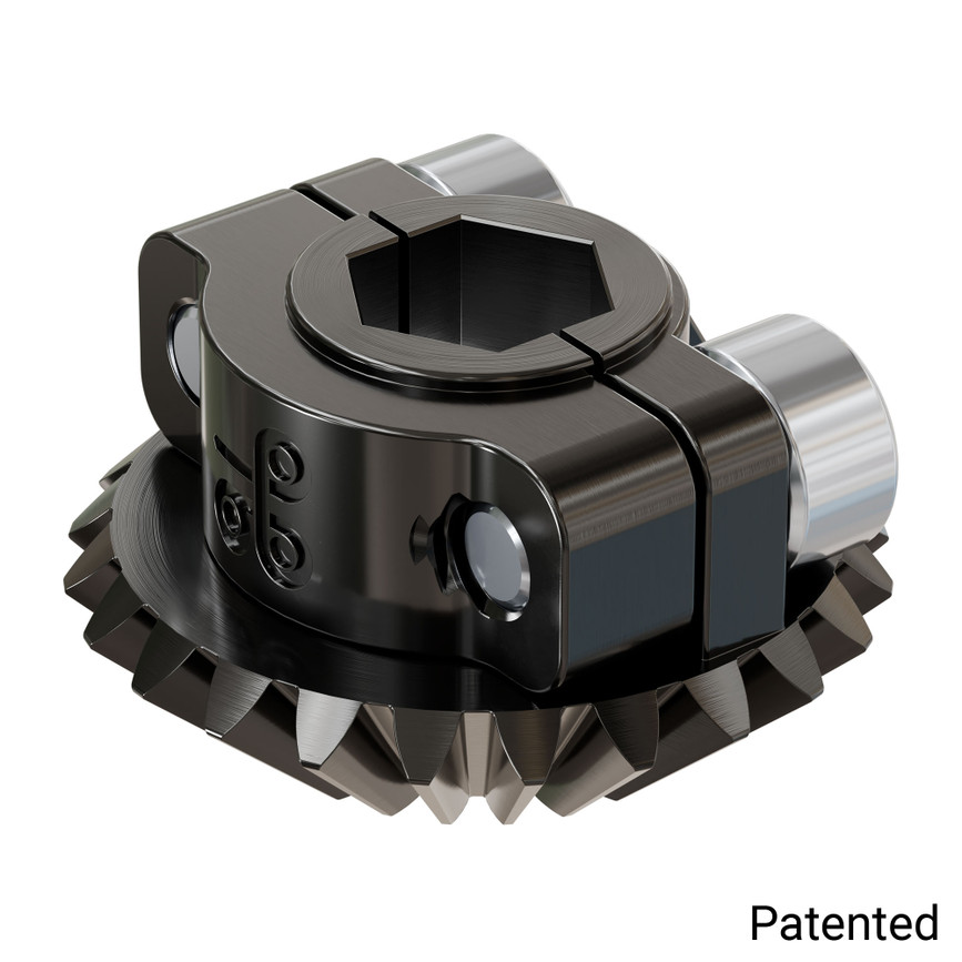 Clamping Steel Miter Gear (8mm REX® Bore, 24 Tooth, MOD 1)