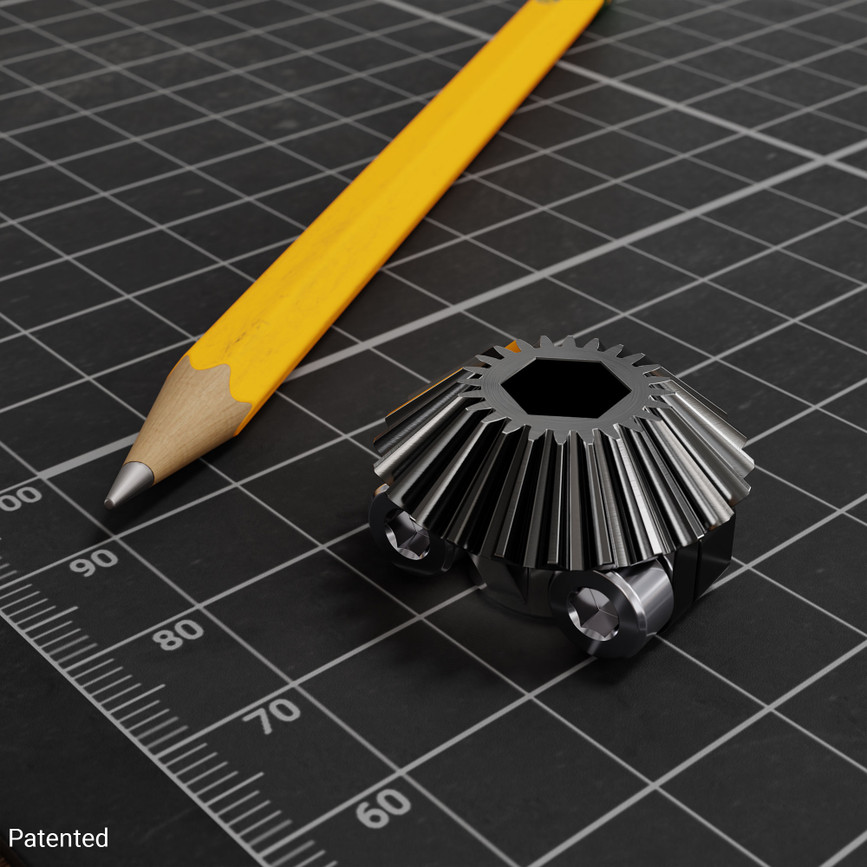 Clamping Steel Miter Gear (8mm REX® Bore, 24 Tooth, MOD 1)