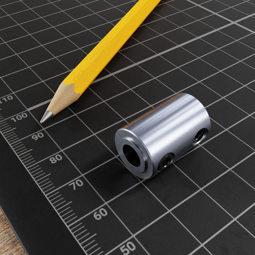 Set-Screw Shaft Coupler (4mm Round Bore to 6mm Round Bore)