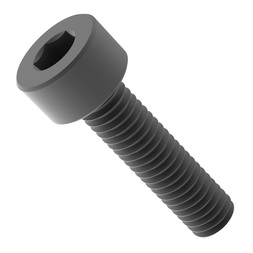 M3 x 0.5mm Black-Oxide Socket Head Screw (12mm Length) - 6 Pack