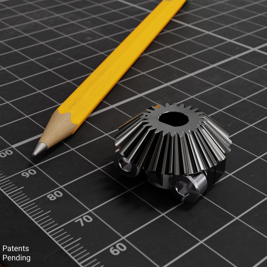 Clamping Steel Miter Gear (6mm D-Bore, 24 Tooth, MOD 1)