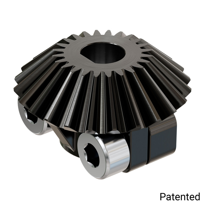 Clamping Steel Miter Gear (6mm D-Bore, 24 Tooth, MOD 1)