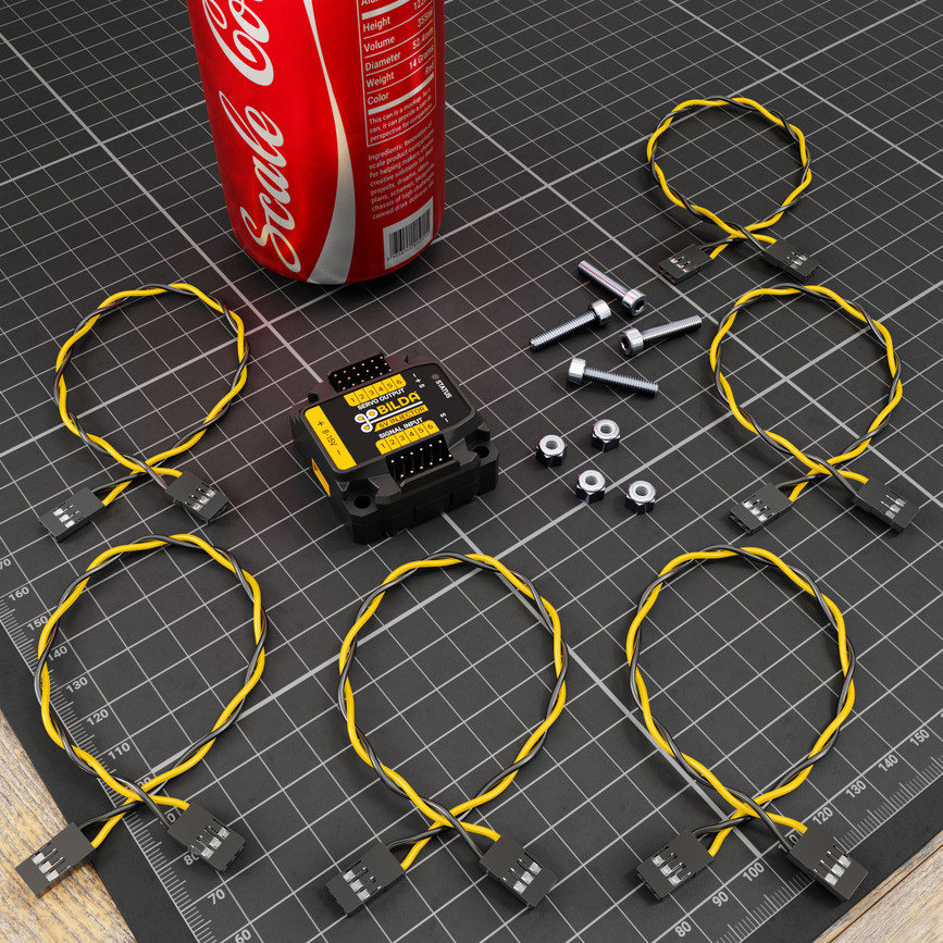 6V Servo Power Injector (6 Channel, 8-15V Input)