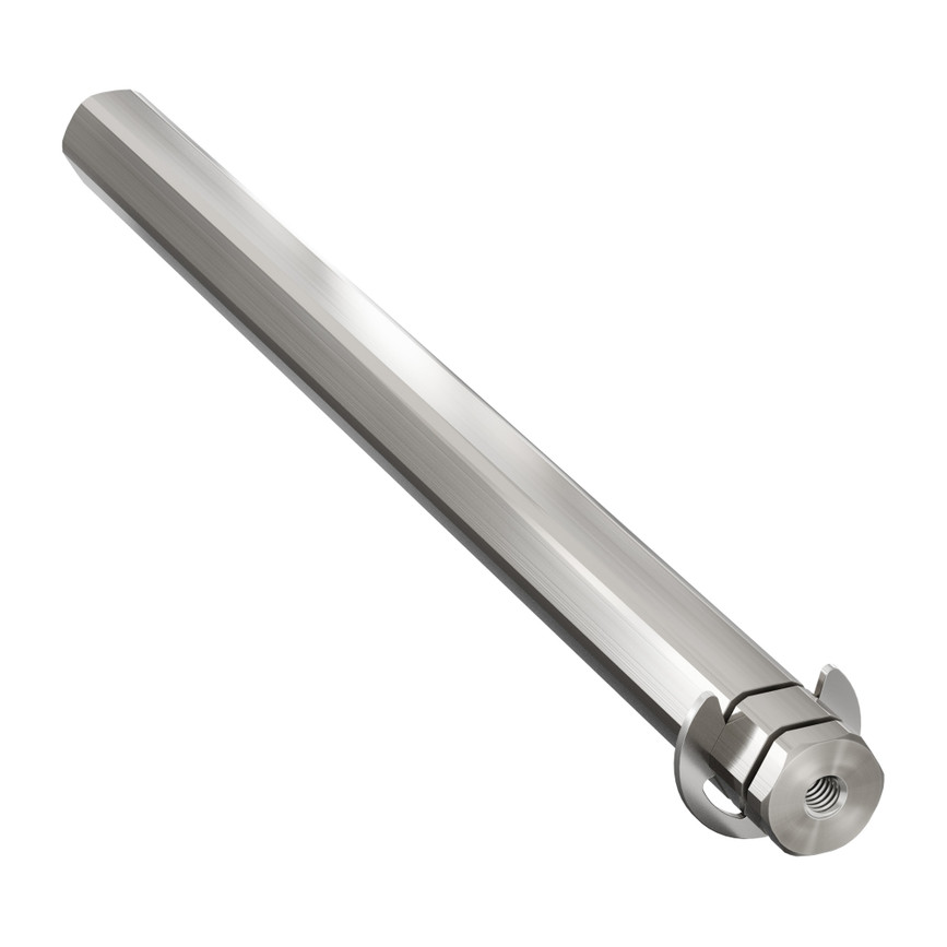 12mm REX™ Shaft with E-Clip (Stainless Steel, 168mm Length)