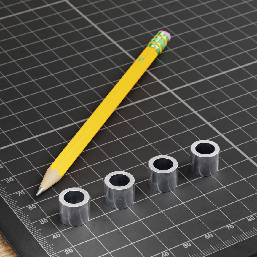 8mm ID Steel Spacer (12mm OD, 10mm Length) - 4 Pack