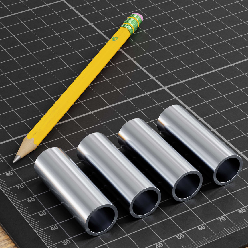 12mm ID Steel Spacer (15mm OD, 43mm Length) - 4 Pack