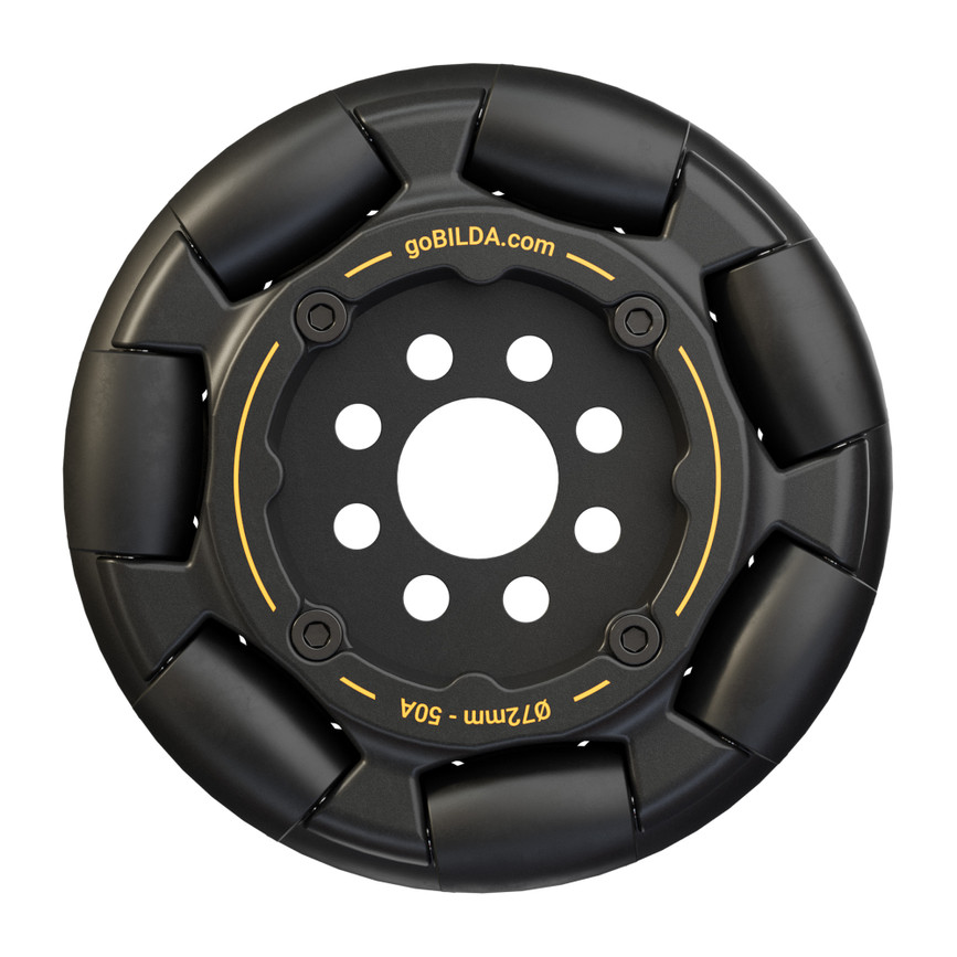 72mm Omni Wheel (14mm Bore, 50A Durometer)