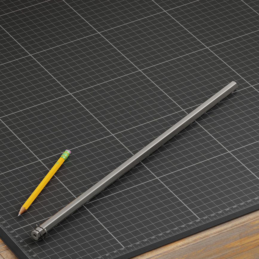 12mm REX® Shaft with E-Clip (Stainless Steel, 384mm Length)