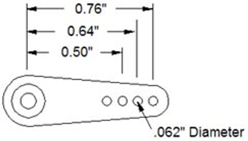 Aluminum Single Servo Arm (B25T Spline)
