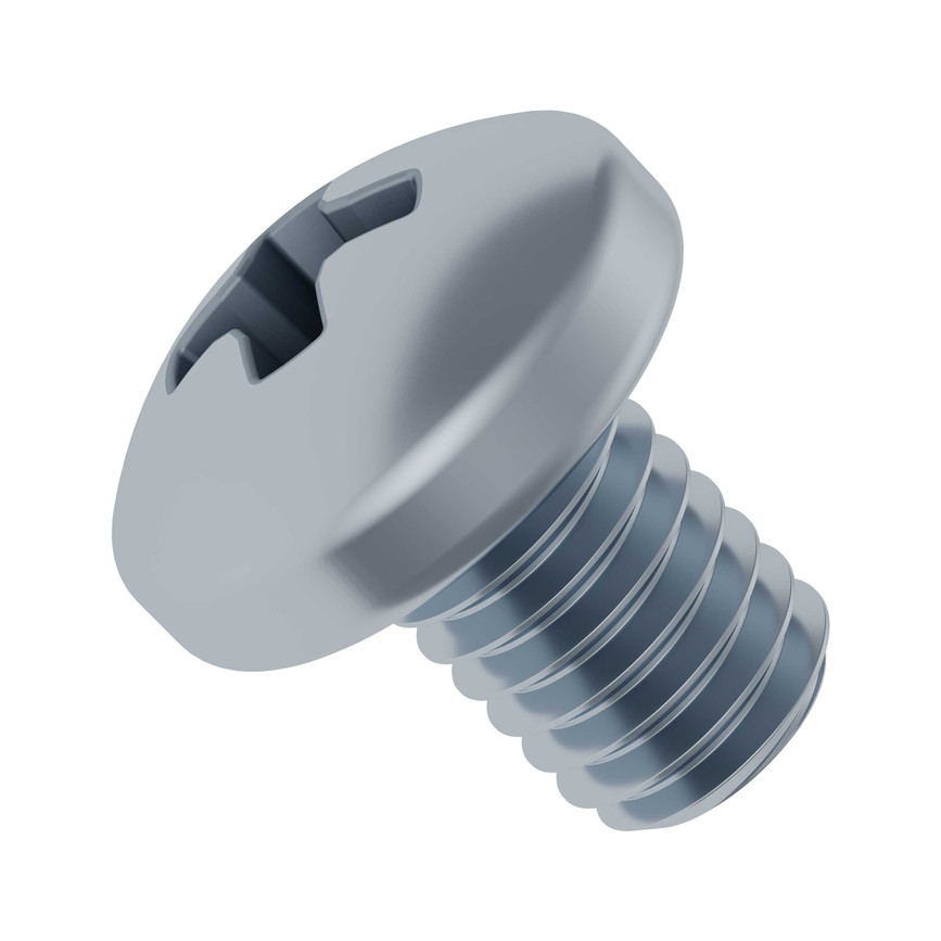 M3 x 0.5mm Zinc-Plated Pan Head Screw (4mm Length) - 6 Pack