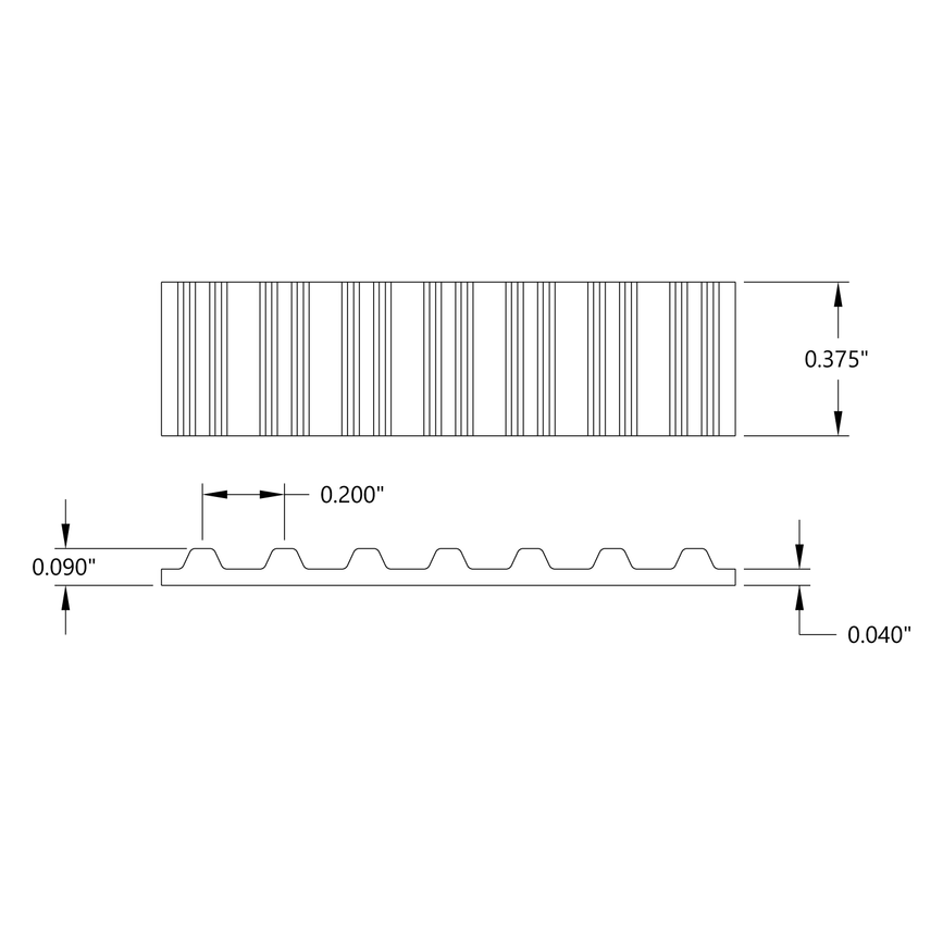 8” / 40T, (3/8") Wide XL Timing Belt