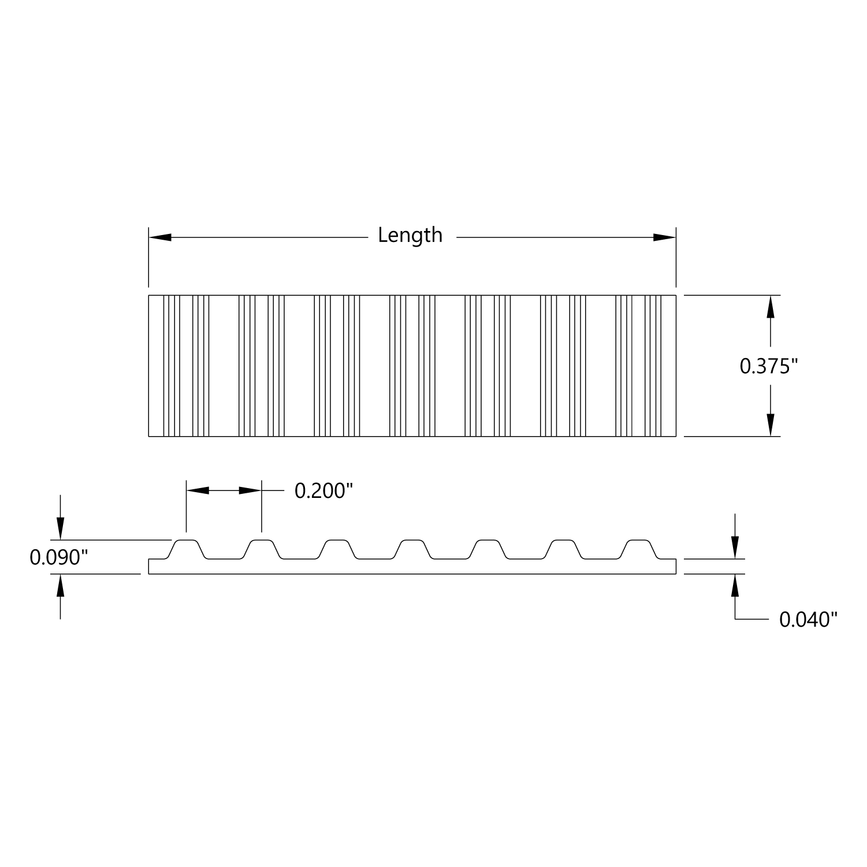 XL Pitch Timing Belt (3/8" Width, 25' Cut-Length)