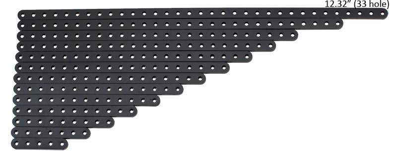 Plastic Flat Beam (33 Hole, 12.32" Length) - 2 Pack