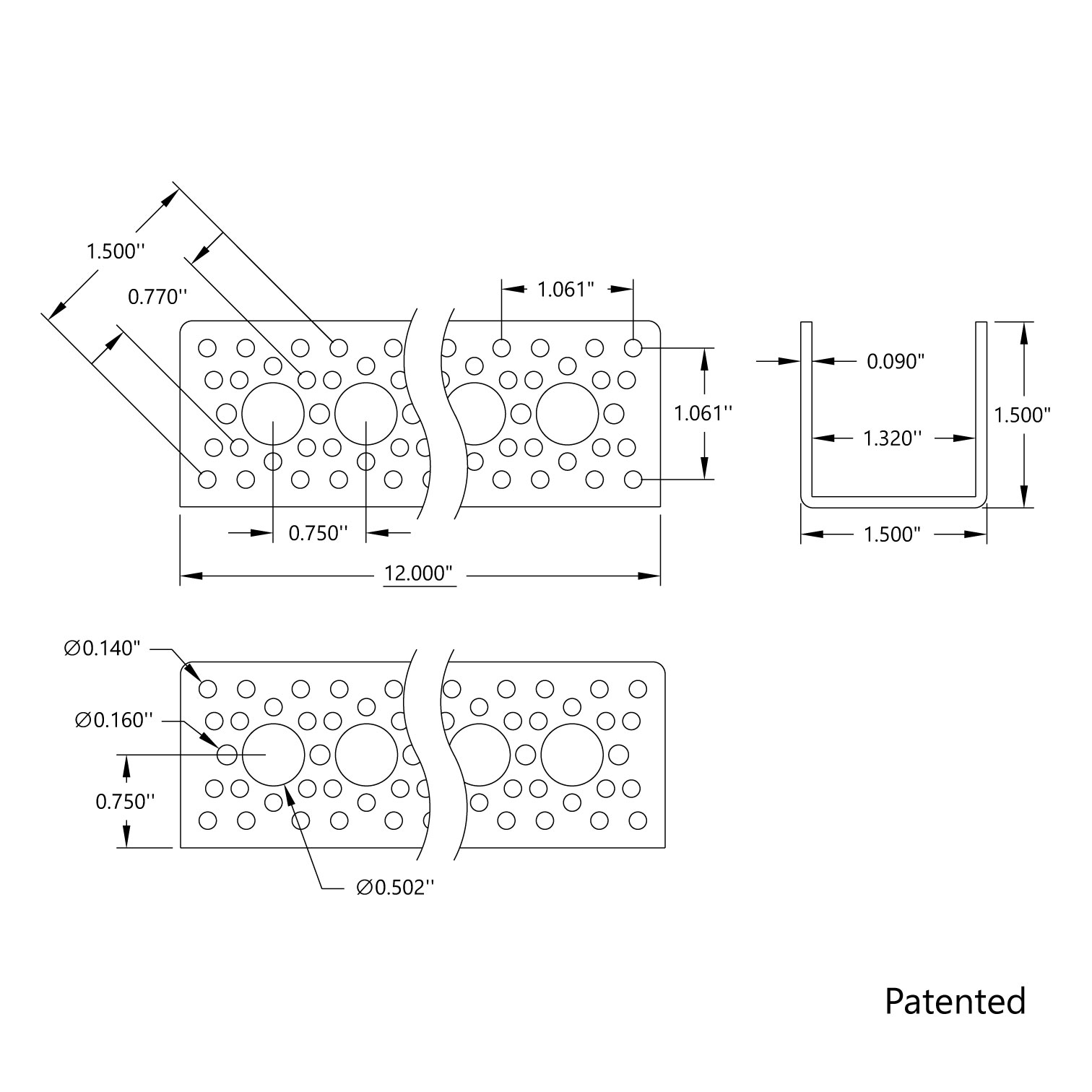 U-Channel (15 Hole, 12.00