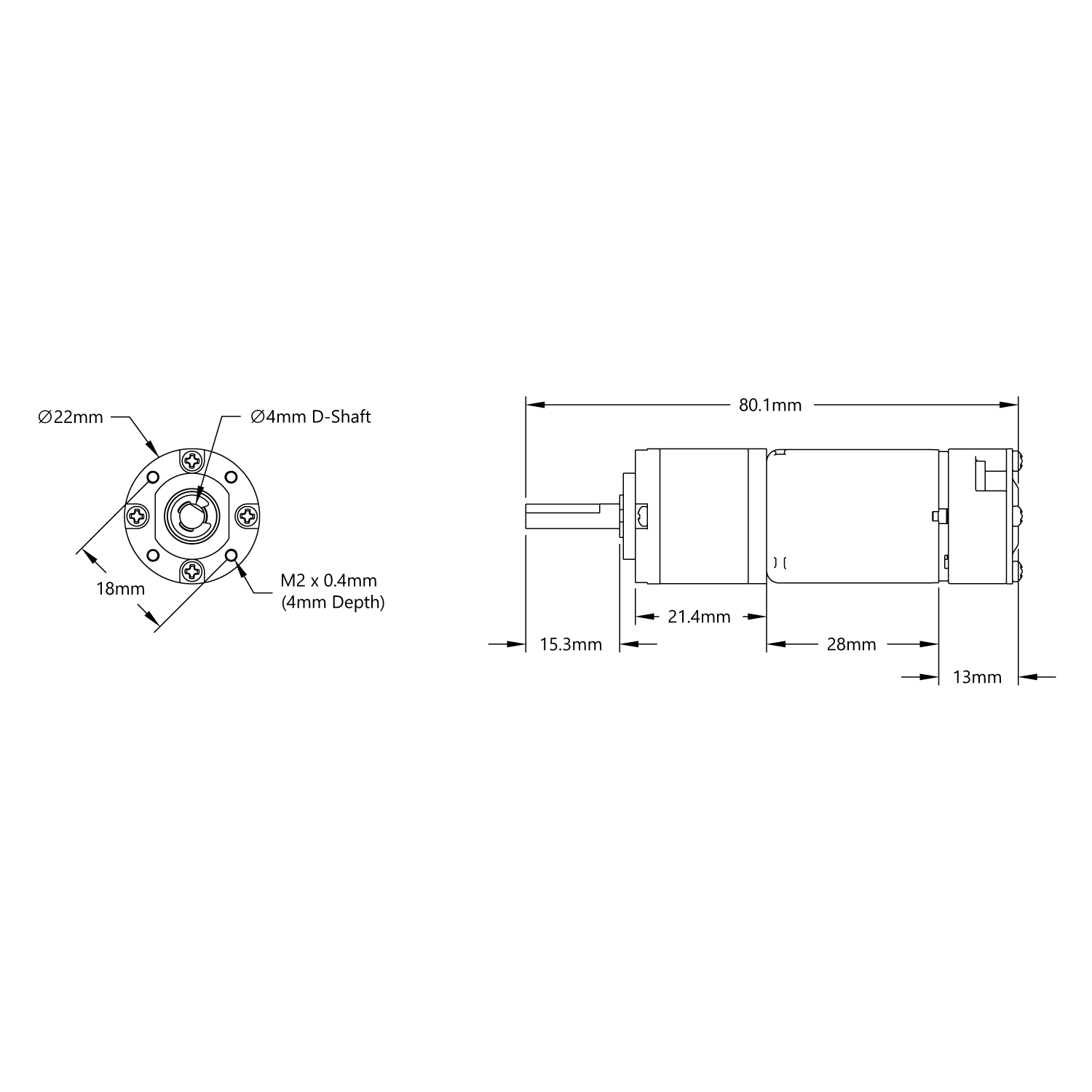 142 RPM Premium Planetary Gear Motor w/Encoder - ServoCity®