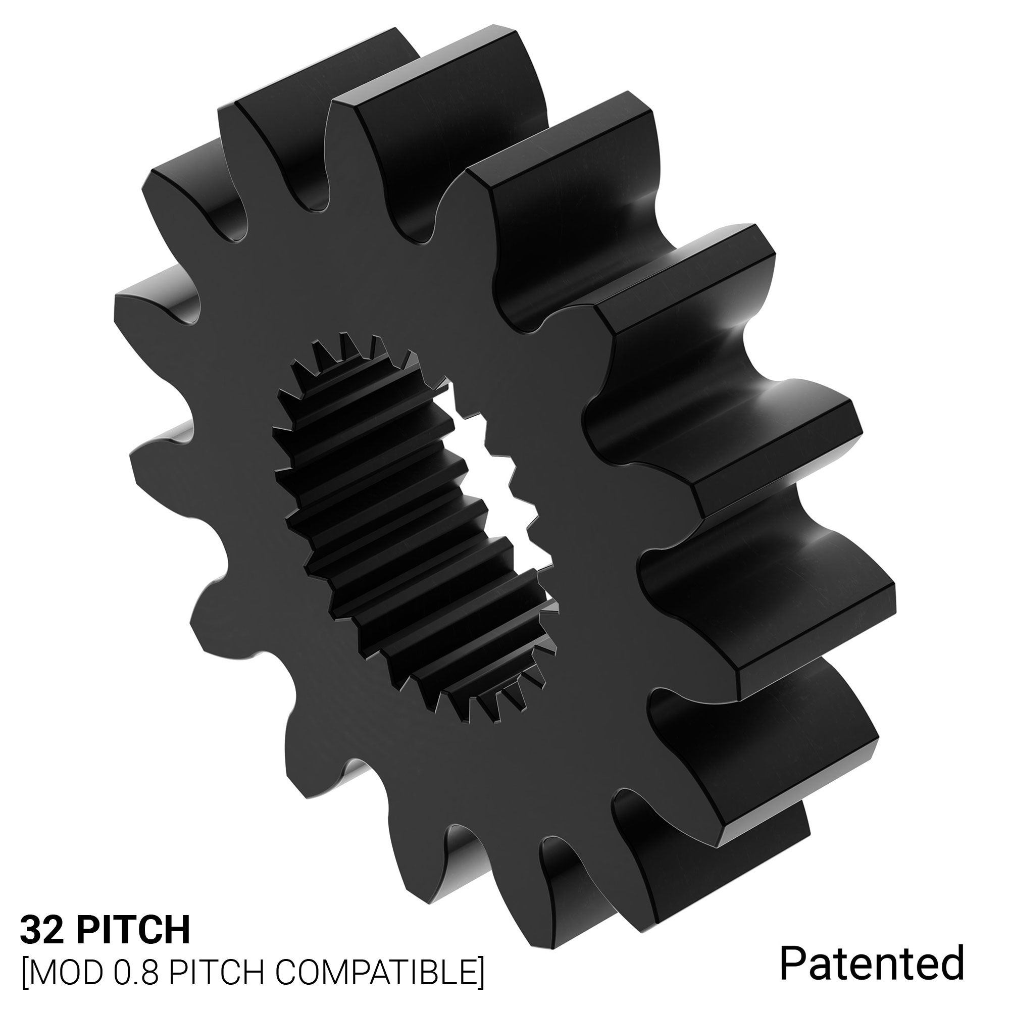 32P, 15 Tooth, 25T 3F Spline Servo Mount Gear (Acetyl)