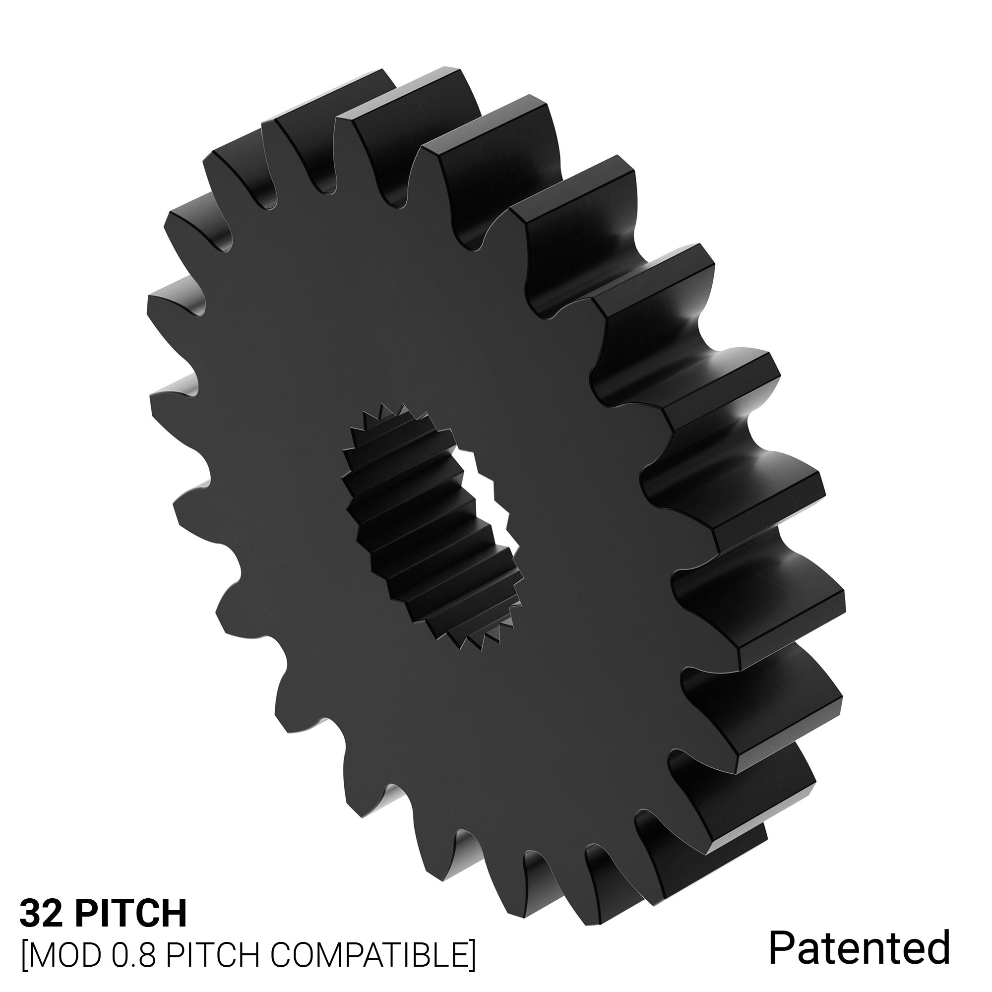 32P, 22 Tooth, 24T C1 Spline Servo Mount Gear (Acetyl