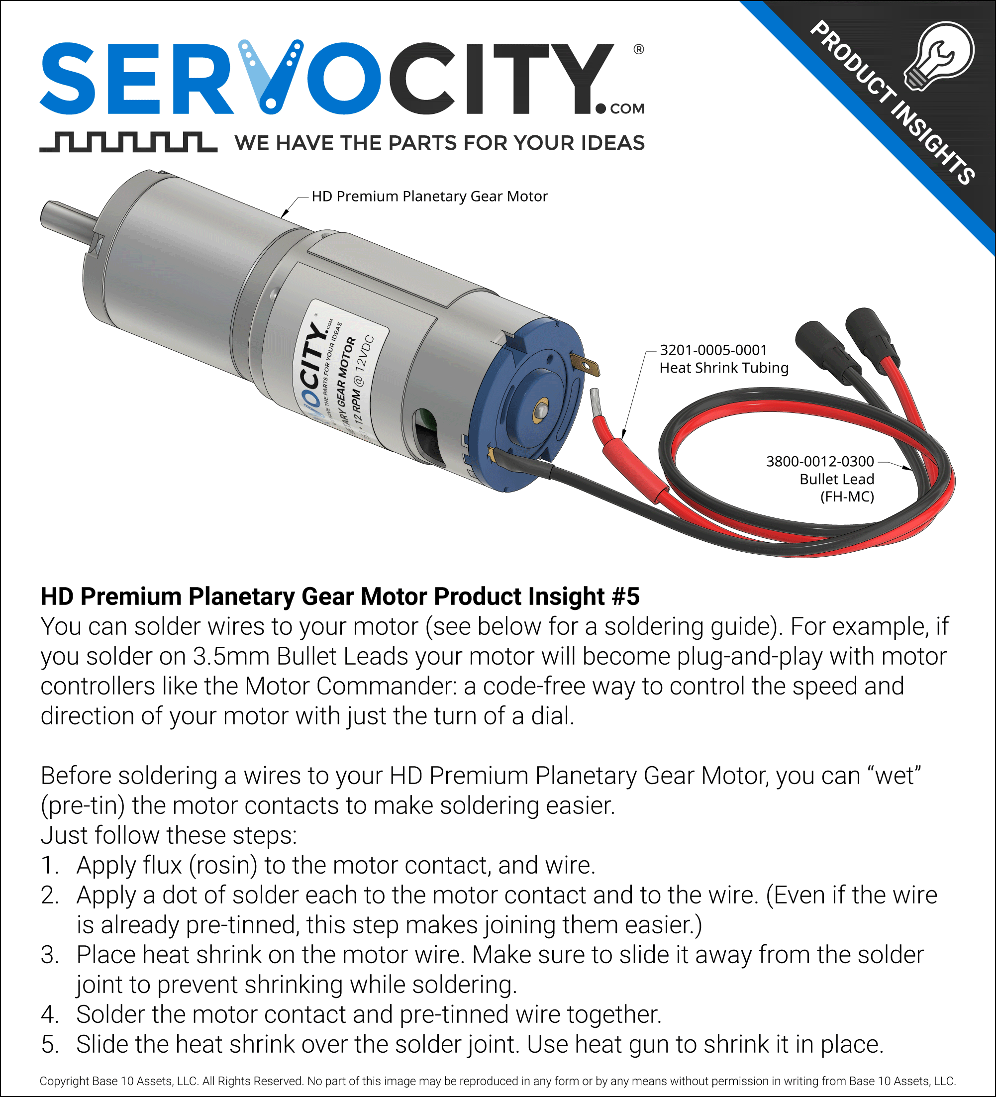 60 RPM HD Premium Planetary Gear Motor - ServoCity®