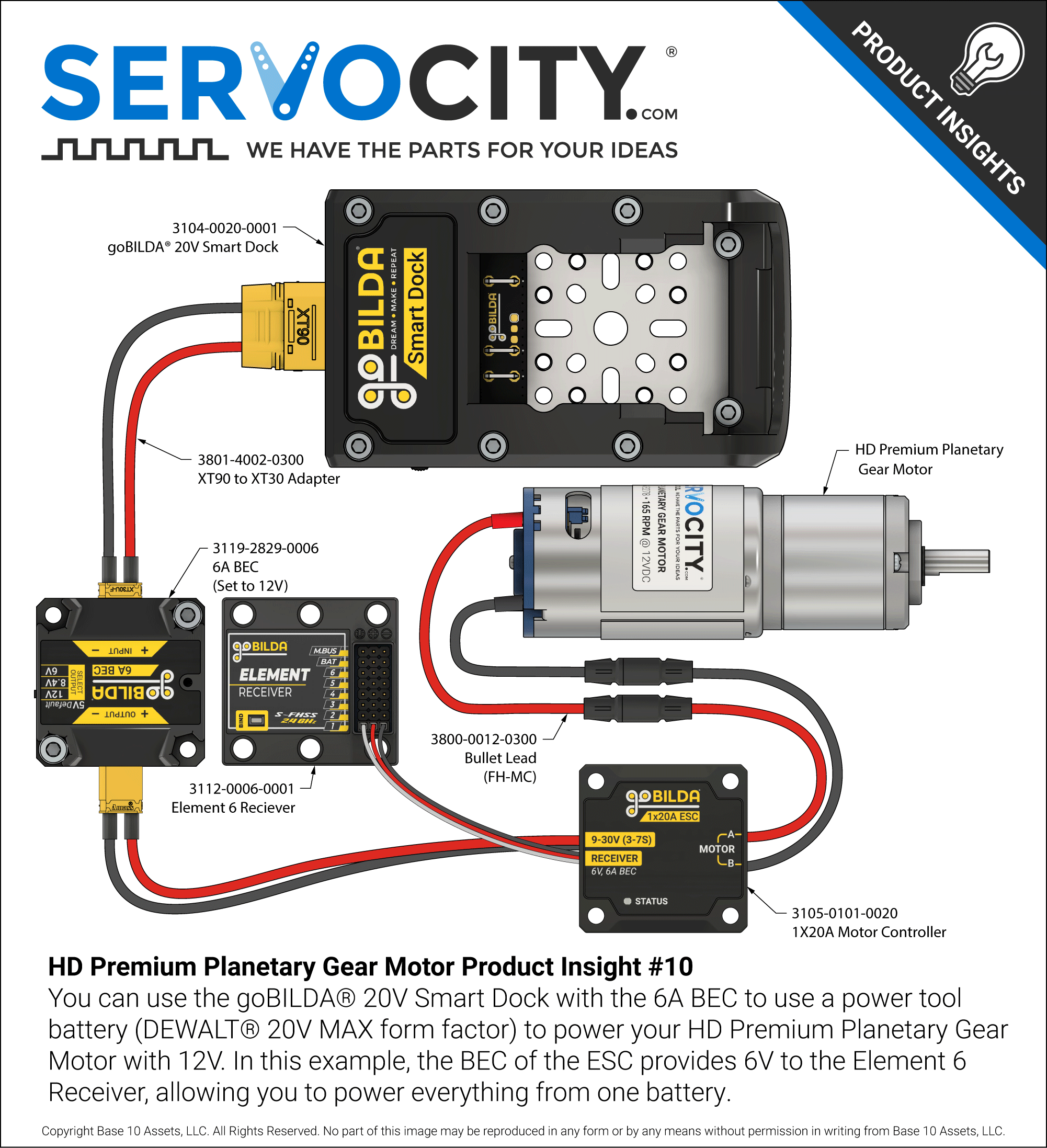 60 RPM HD Premium Planetary Gear Motor - ServoCity®