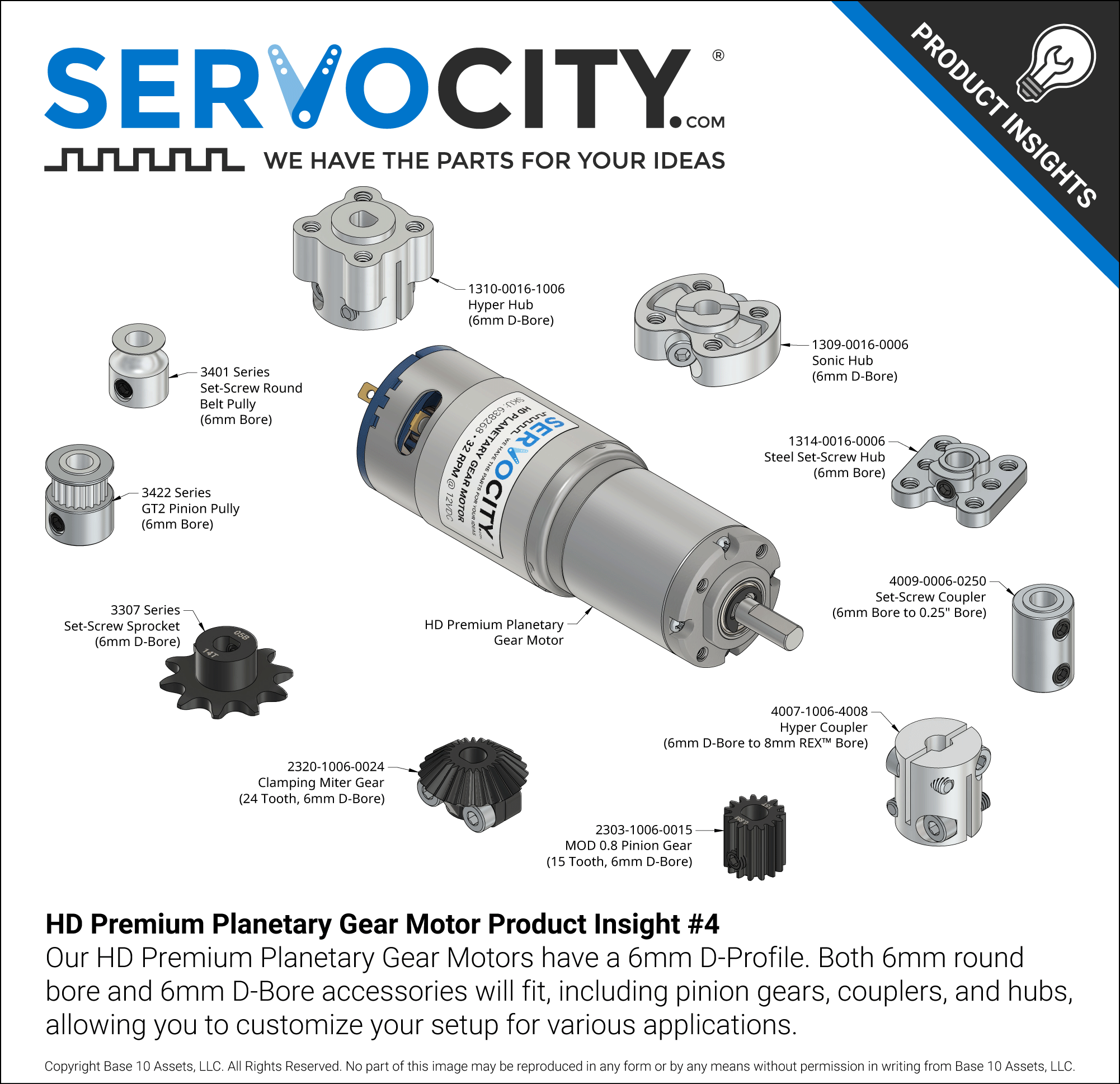 y*i様 VeroCity - 三PLUS-ES 118 RPM HD Premium Planetary Gear Motor - ServoCity®