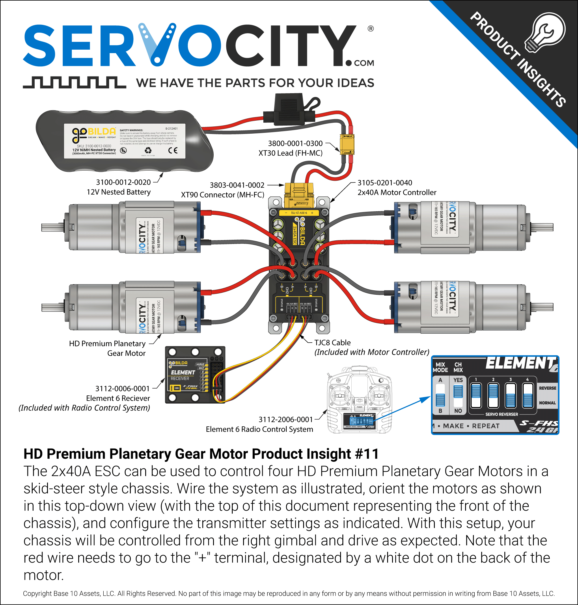 118 RPM HD Premium Planetary Gear Motor - ServoCity®