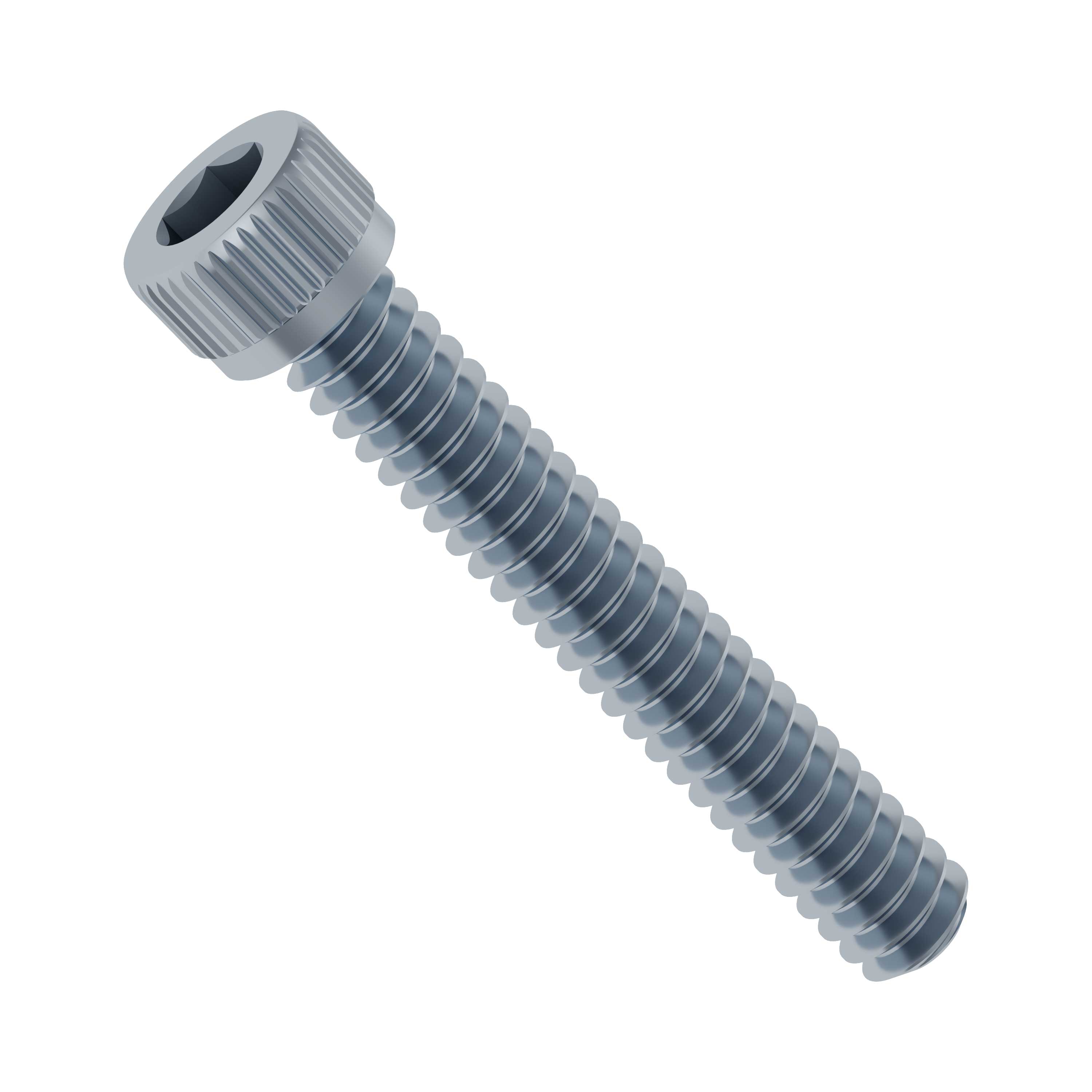 Zinc-Plated Steel Socket Head Screw (6-32 UNC, 7/8