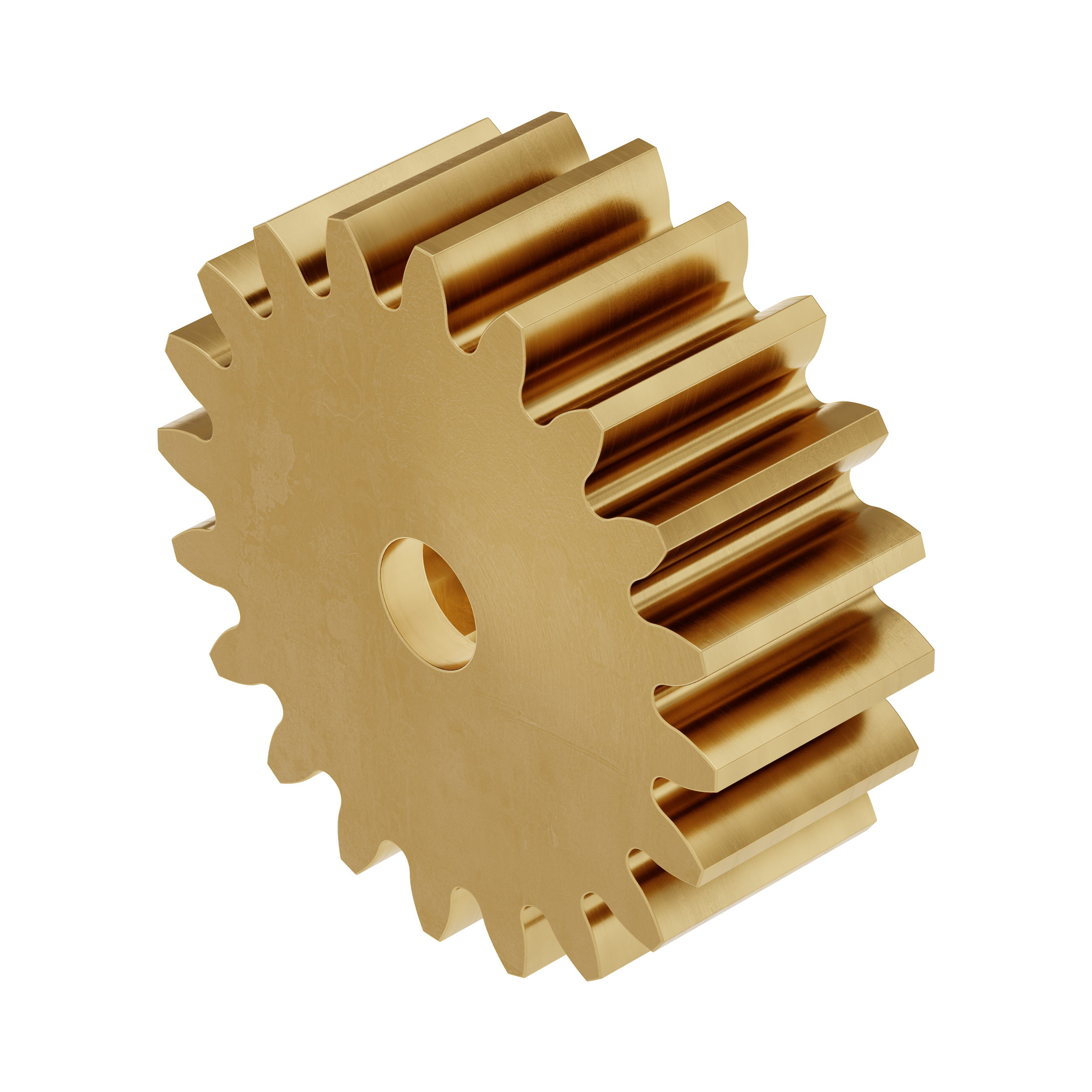 Brass, 32P, 20 Tooth, D15T Spline Servo Gear - ServoCity®