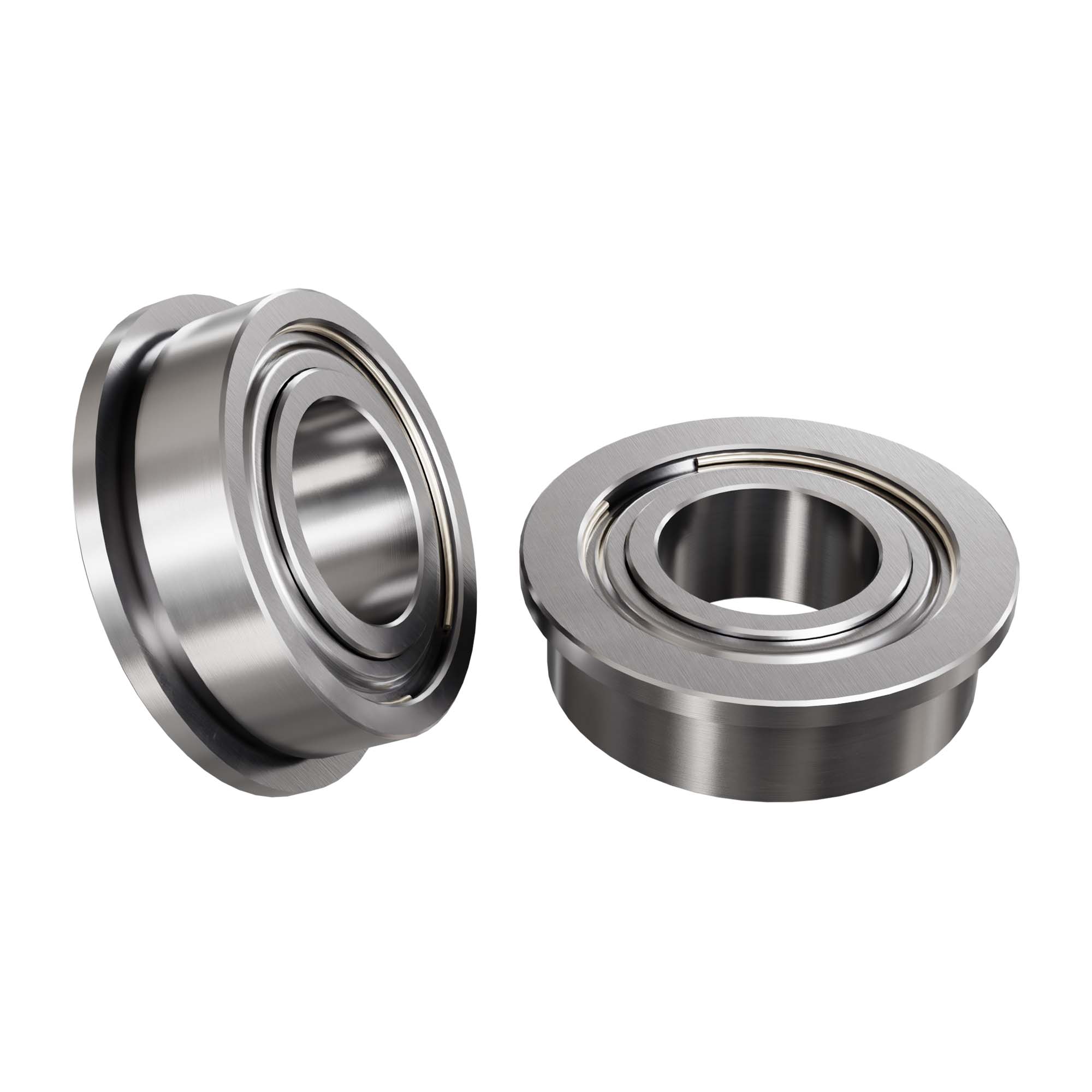 6mm ID Flanged Ball Bearing (12mm OD, 4mm Thickness) - 2 Pack