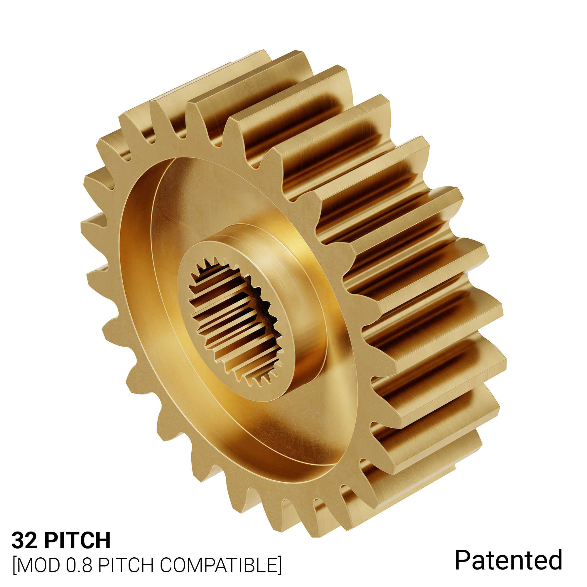 32P, 24 Tooth, 25T 3F Spline Servo Mount Gears - ServoCity®