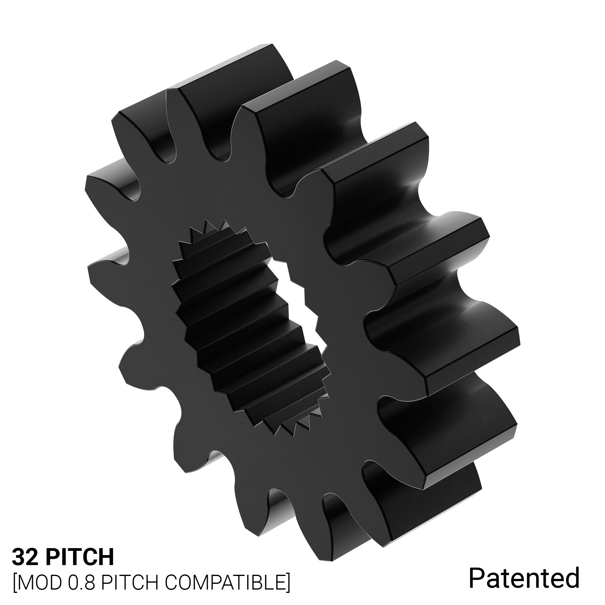 rh様 32P, 14 Tooth, 24T C1 Spline Servo Mount Gear (Acetyl) - ServoCity®