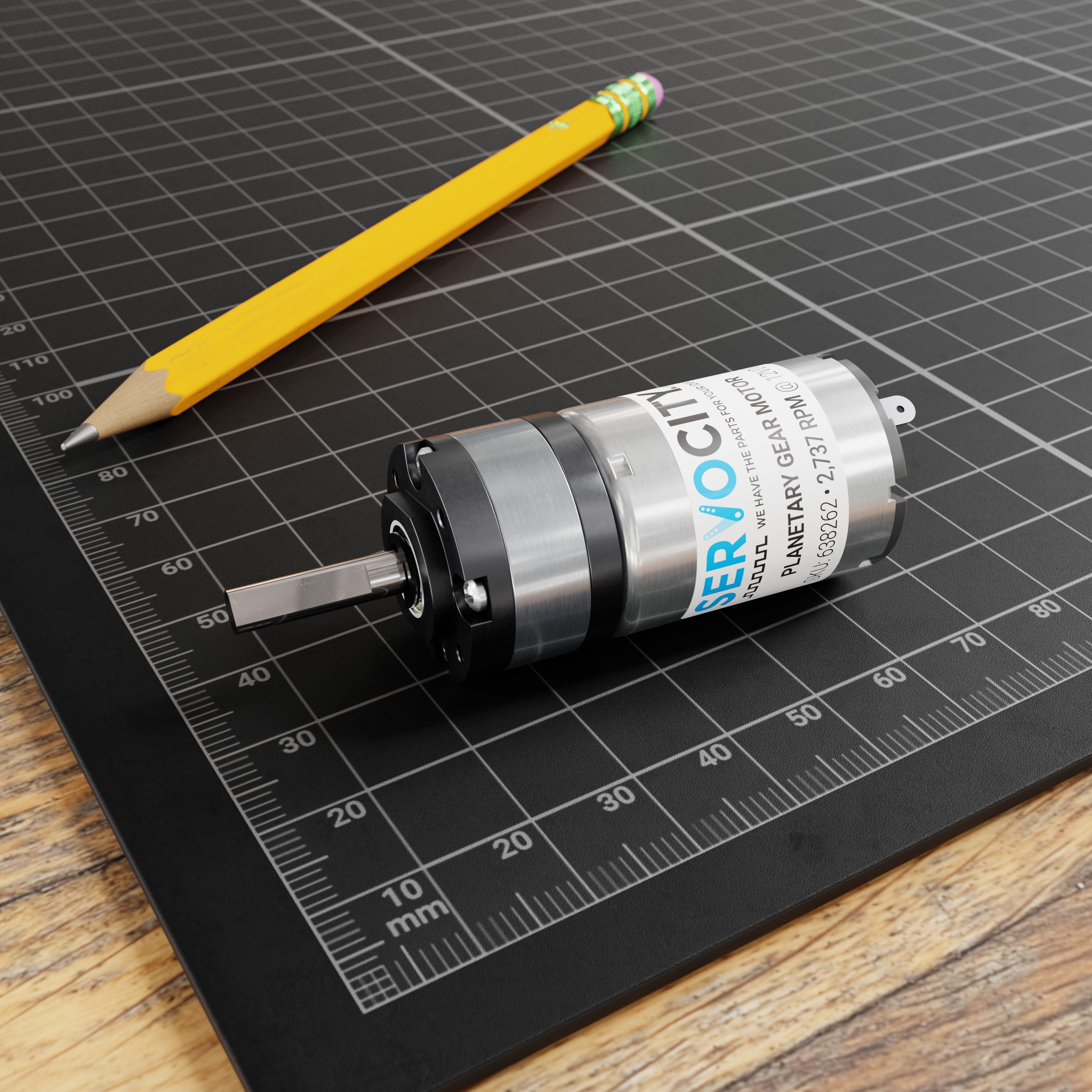 2,737 RPM Premium Planetary Gear Motor - ServoCity®