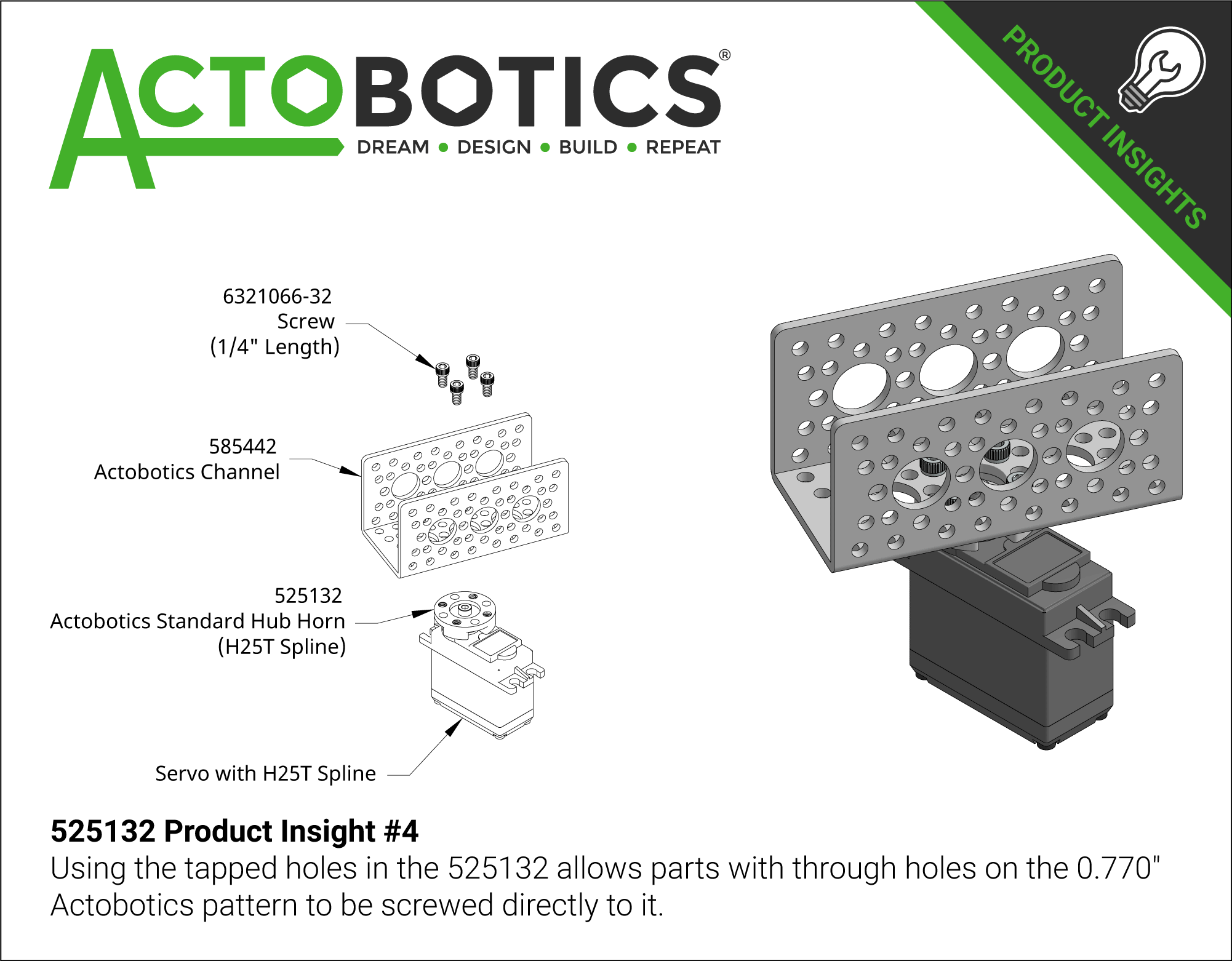 Actobotics Servo Horn (H25T Spline) - ServoCity®