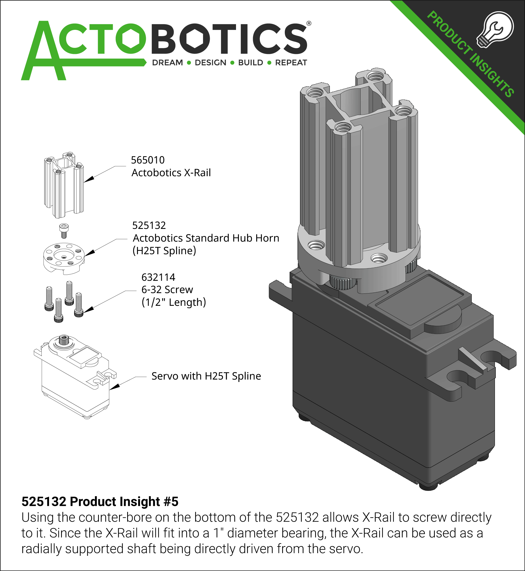 Actobotics Servo Horn (H25T Spline) - ServoCity®