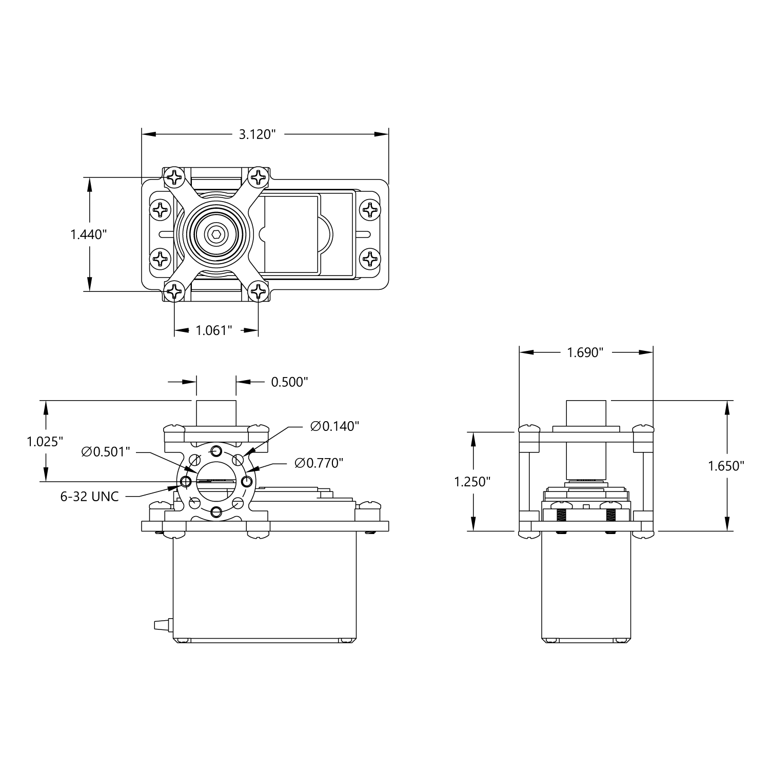 Large Plain Shaft ServoBlock™ (25T Spline)
