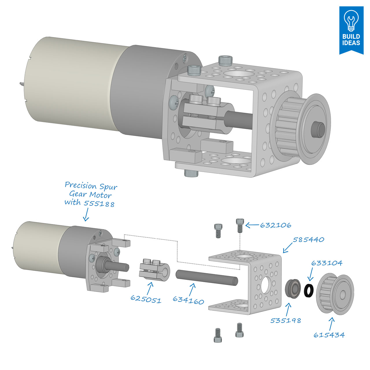 90 RPM Precision Spur Gear Motor