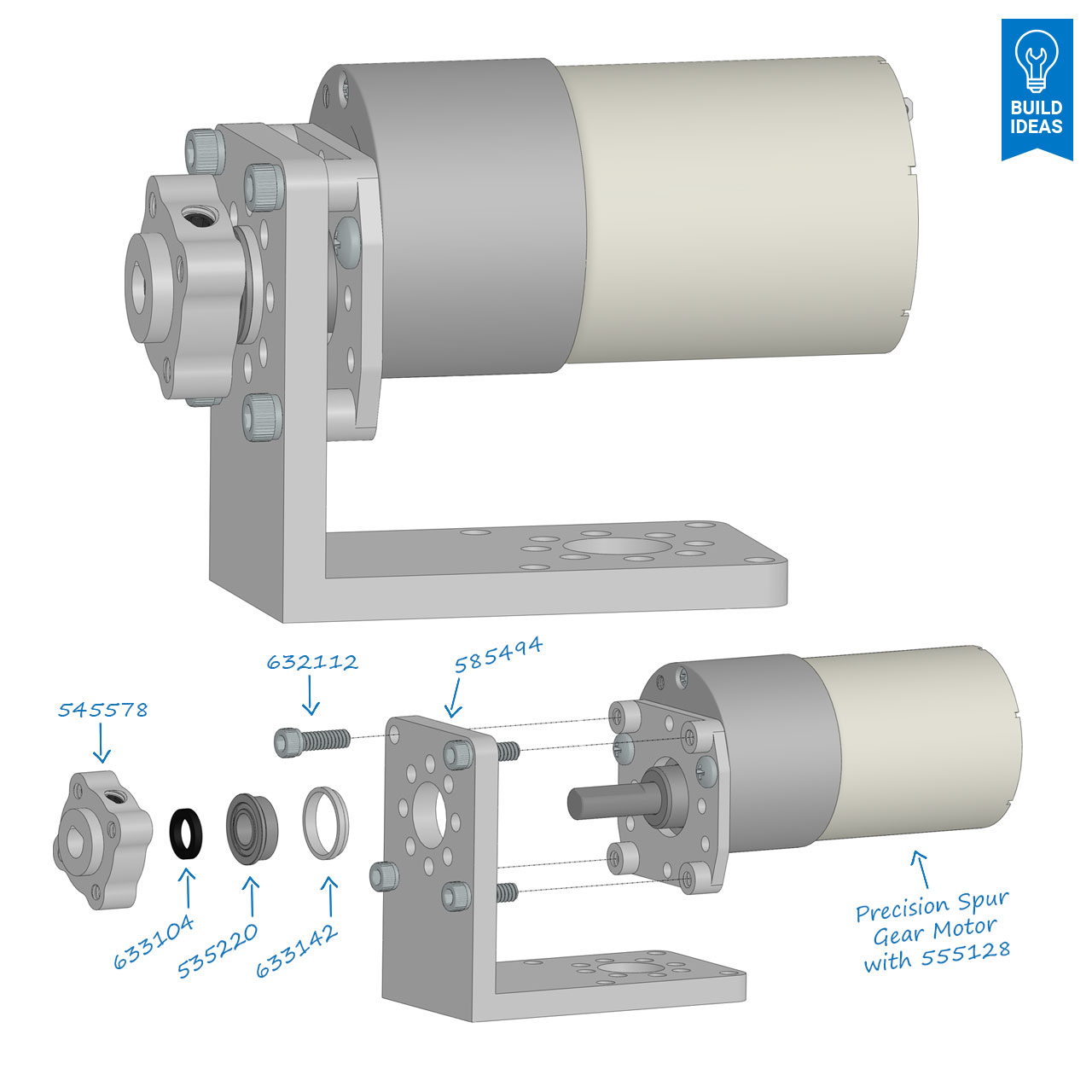 90 RPM Precision Spur Gear Motor