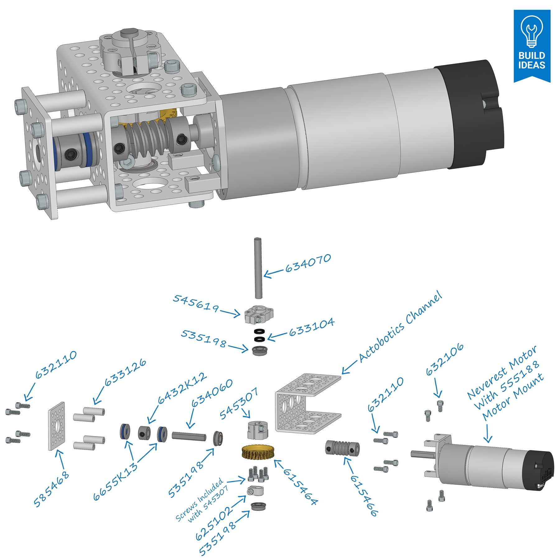 27 Tooth Brass Hub Mount Worm Gear