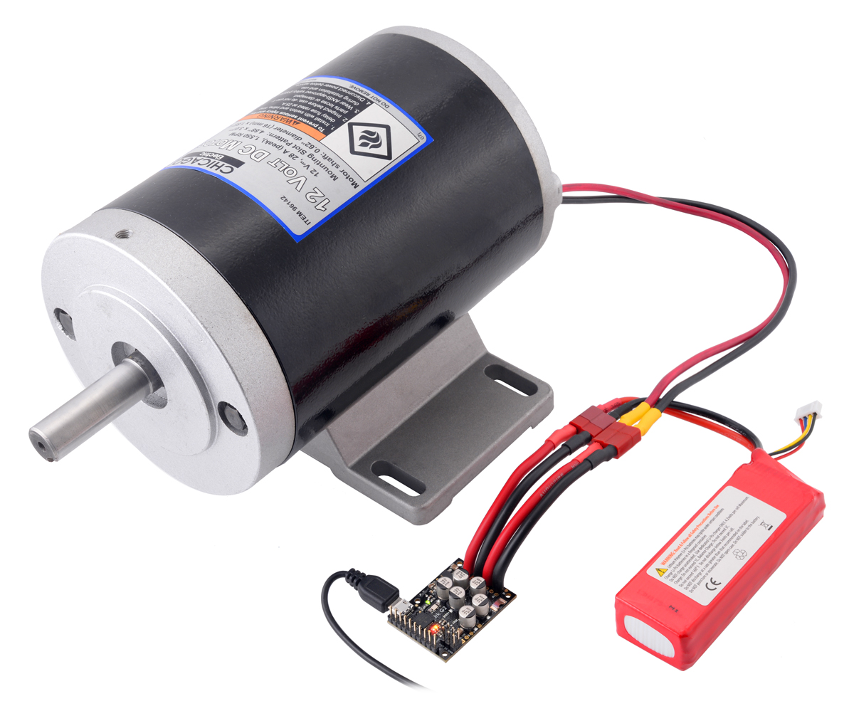 Pololu Jrk G2 18v27 USB Motor Controller with Feedback controlling a high-power motor from USB