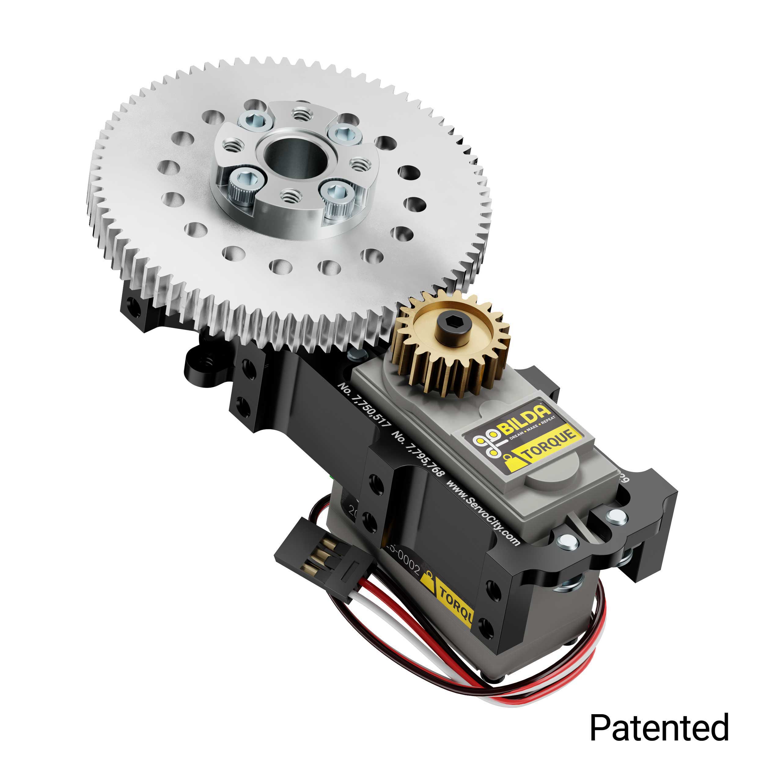 シリウスページ SG12 Series Servo Gearbox (3.8:1 Ratio Continuous Rotation, 1330