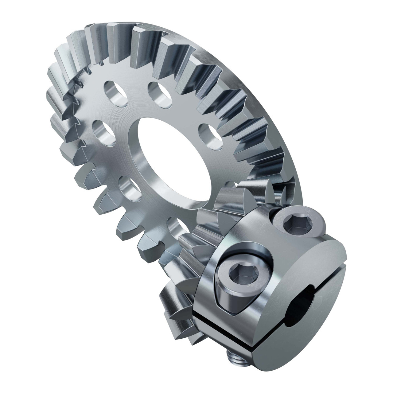 2:1 Ratio Bevel Gear Set (6mm D-Bore Pinion Gear) - ServoCity®