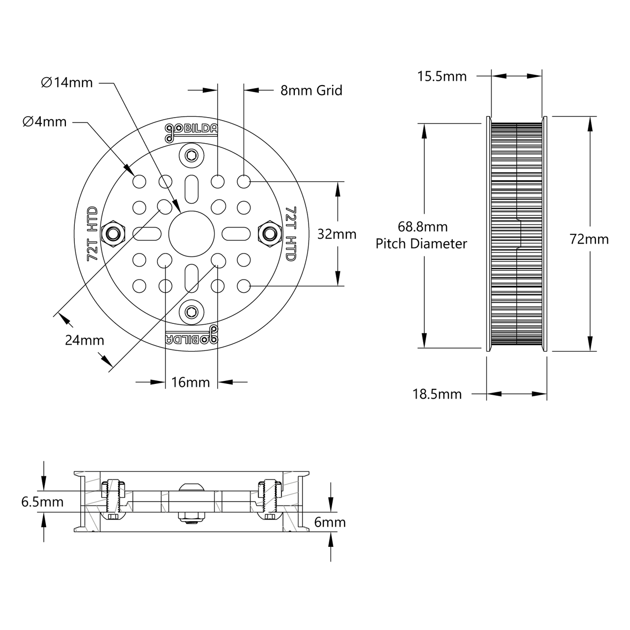 洋書 Digital Timing Measurements 3402 Series 3mm HTD Pitch Plastic Hub Mount Timing Belt