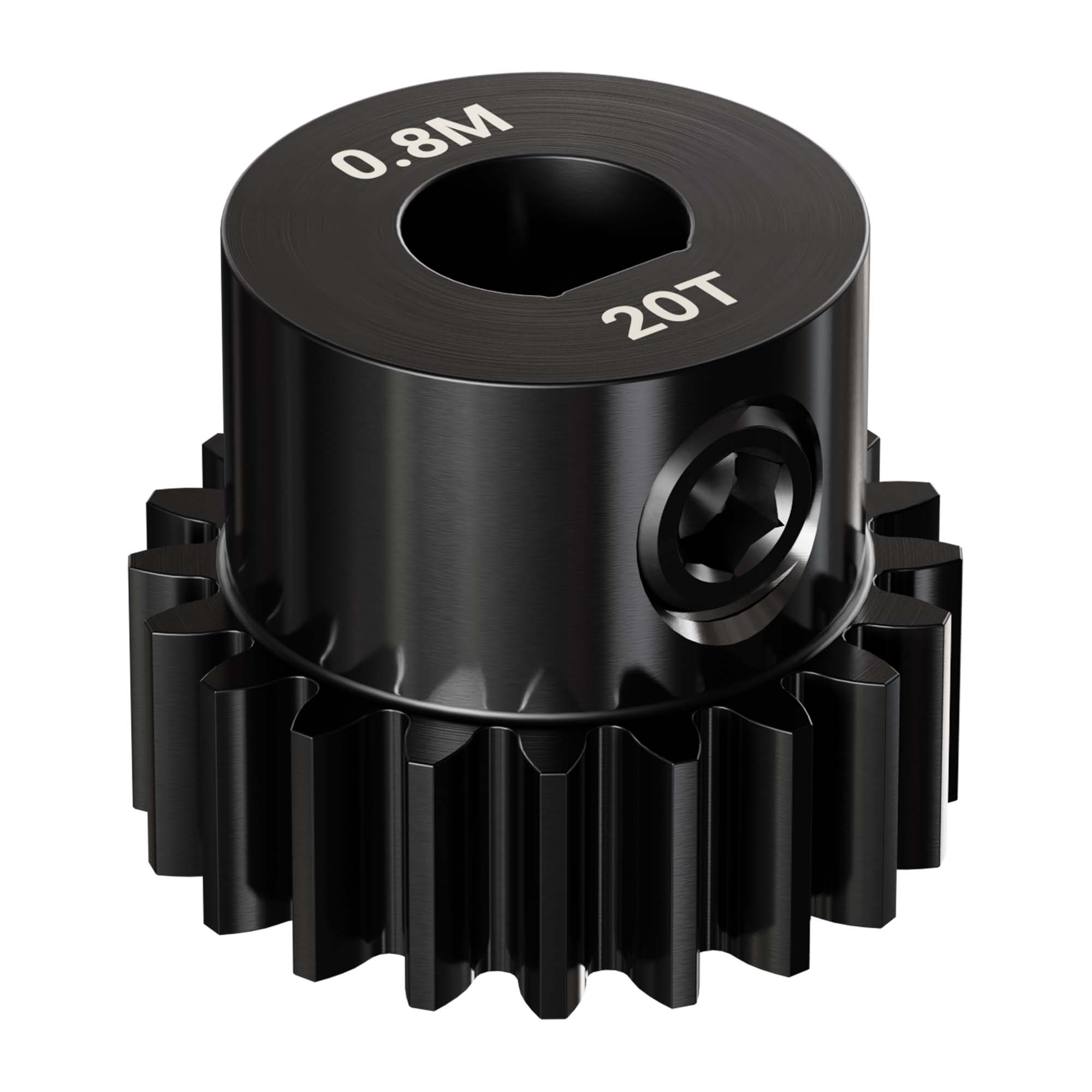 2303 Series Steel, MOD 0.8 Pinion Gear (6mm D-Bore, 20 Tooth