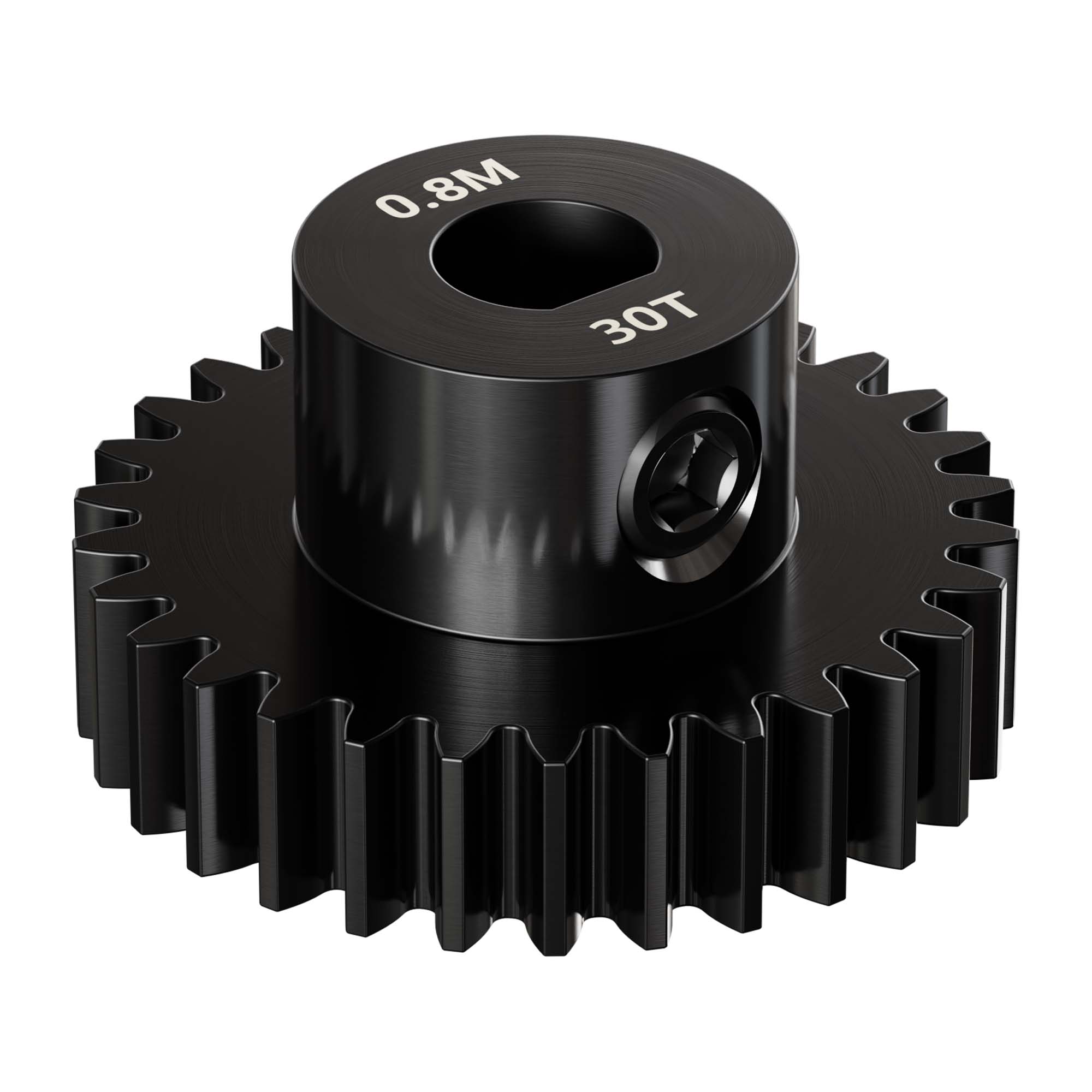 ギアメーカー 2303 Series Steel, MOD 0.8 Pinion Gear (6mm D-Bore, 30 Tooth
