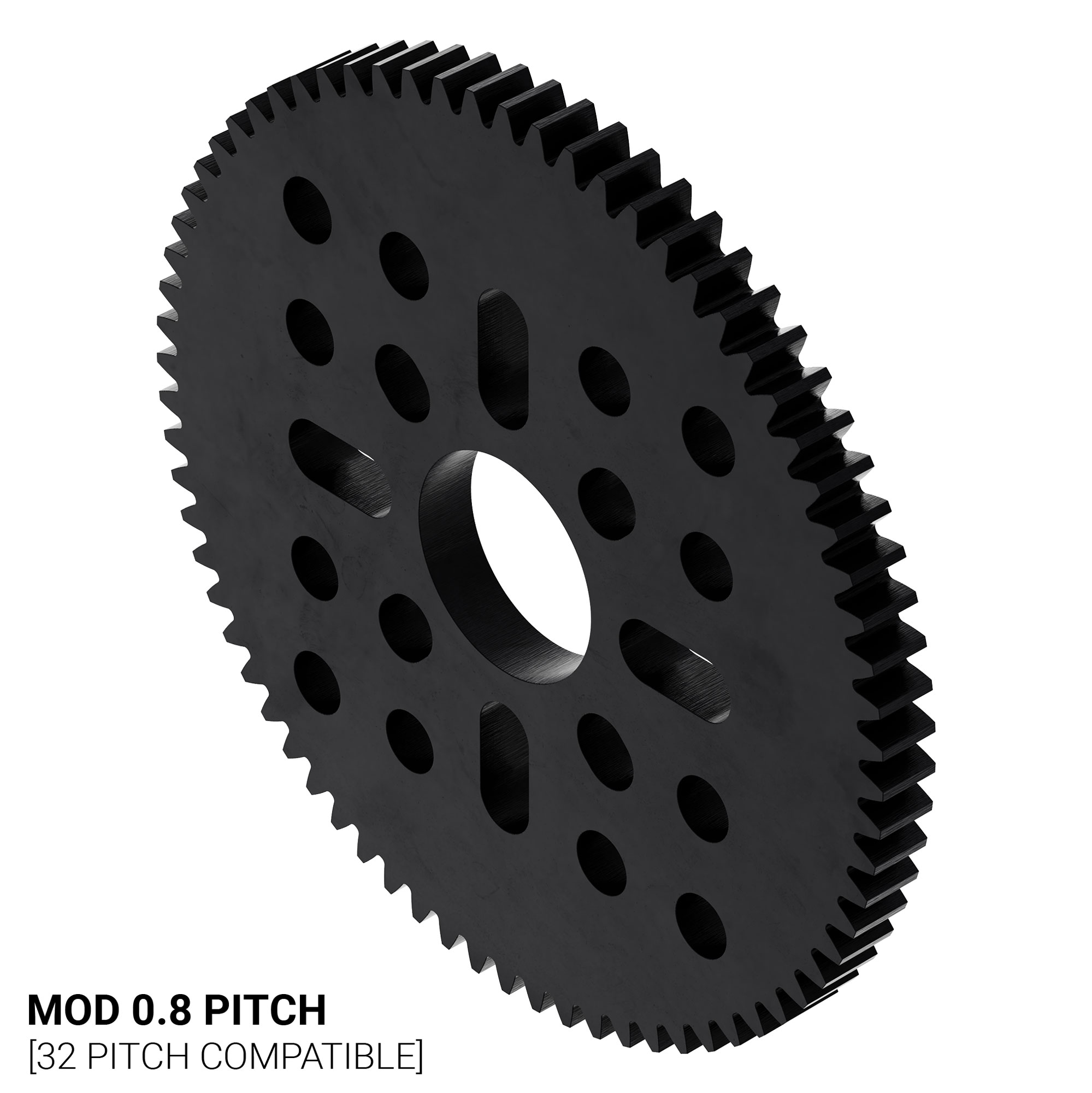 パーツ SMILE.TH 72 Tooth Hub-Mount Gear (MOD 0.8, 4mm Thick Acetal) - ServoCity®