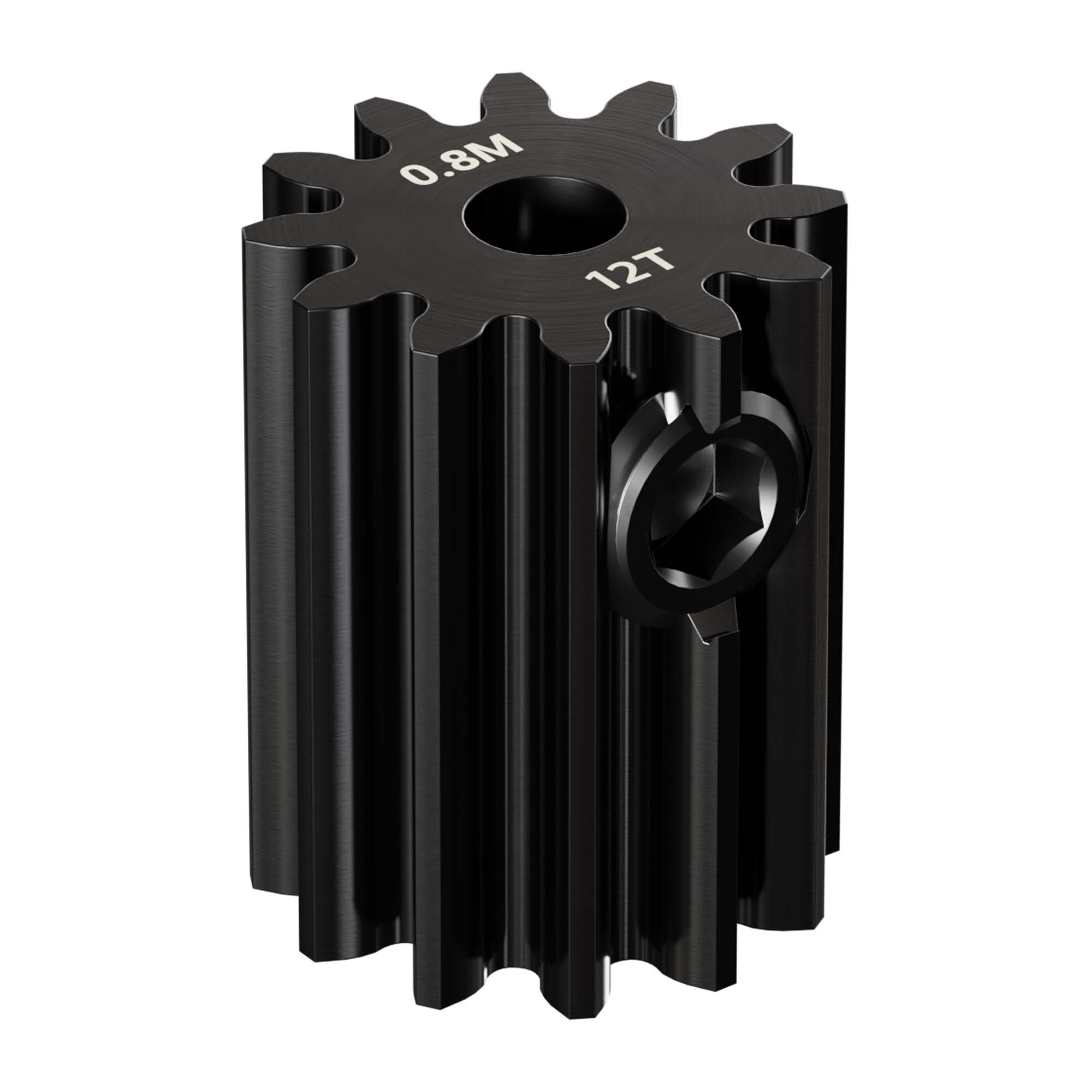 キコリン 2303 Series Steel, MOD 0.8 Pinion Gear (3mm Round Bore, 12 Tooth)