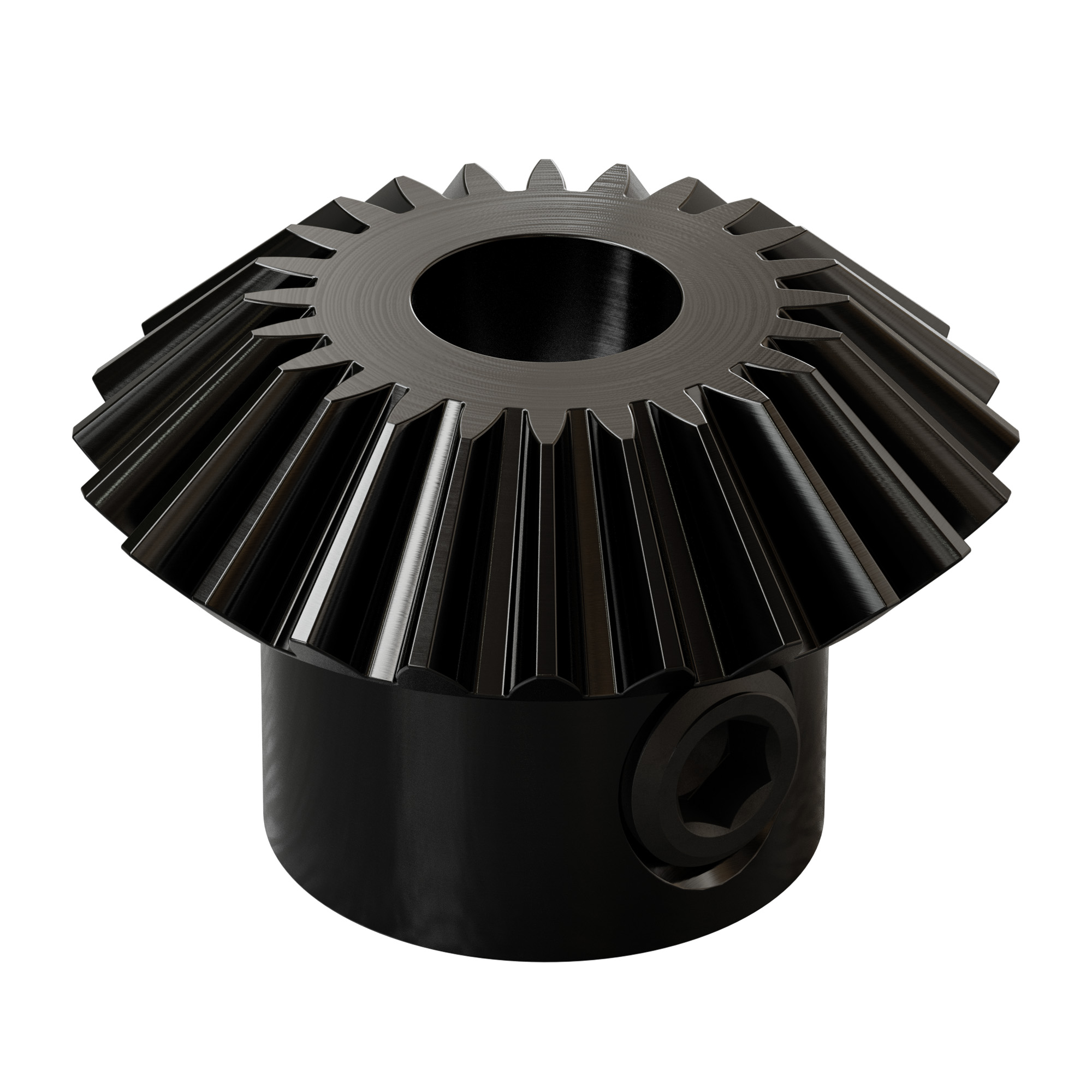 2317 Series MOD 0.8 Steel Miter Gear (Set-Screw, 6mm Round Bore