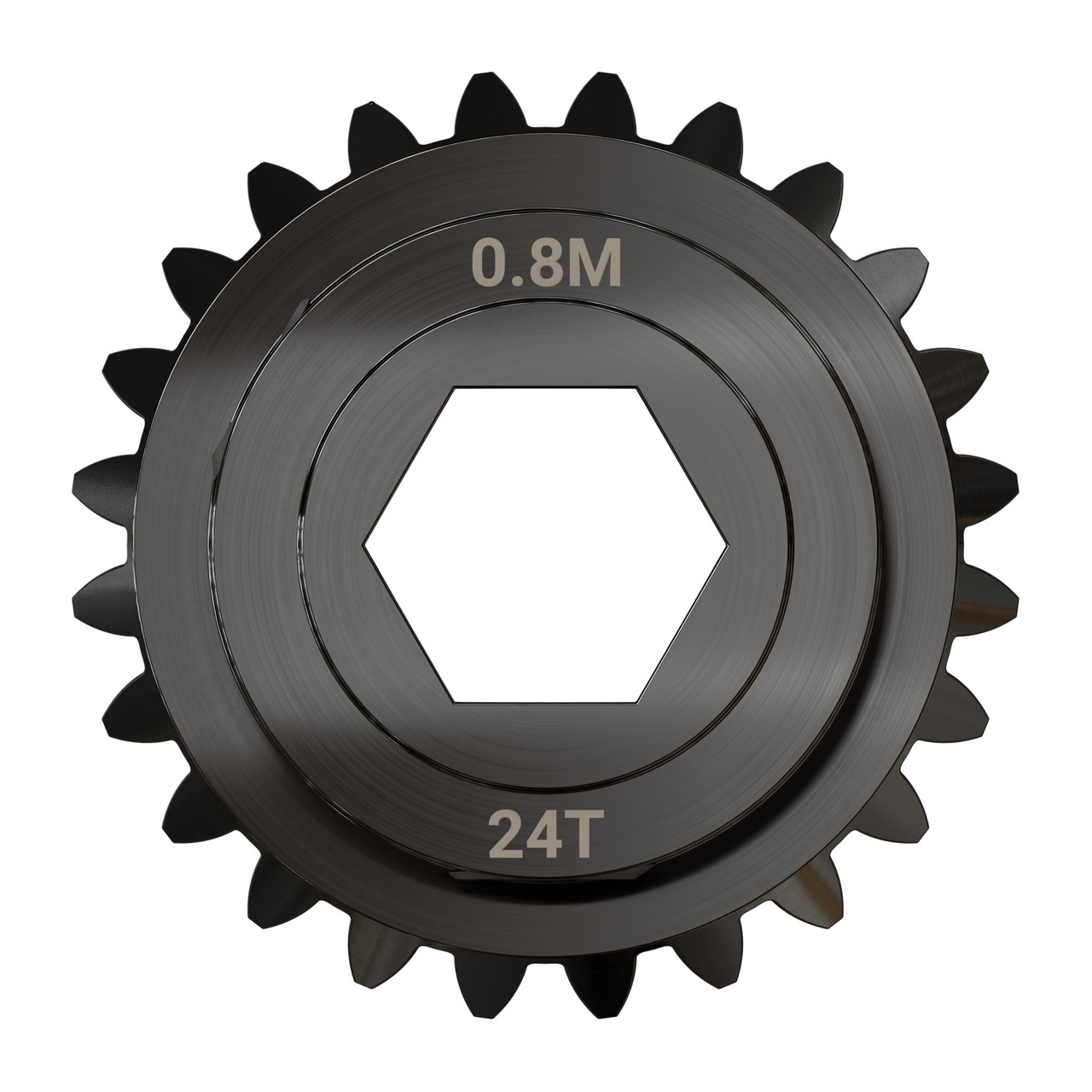 2317 Series MOD 0.8 Steel Miter Gear (Set-Screw, 8mm REX® Bore, 24