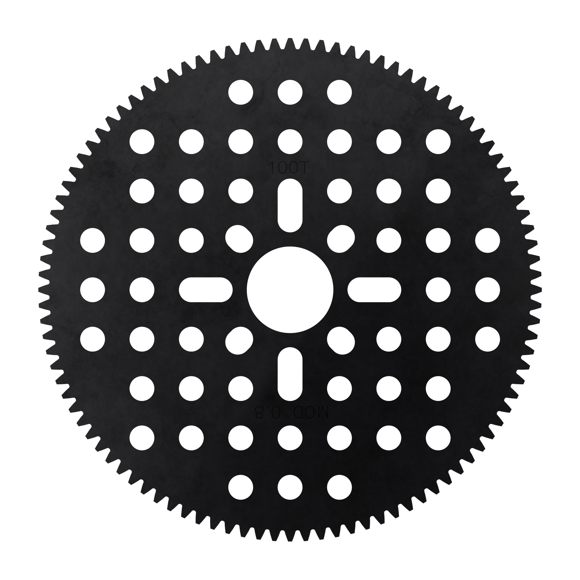 100 Tooth Hub-Mount Gear (MOD 0.8, 4mm Thick Acetal) - ServoCity®