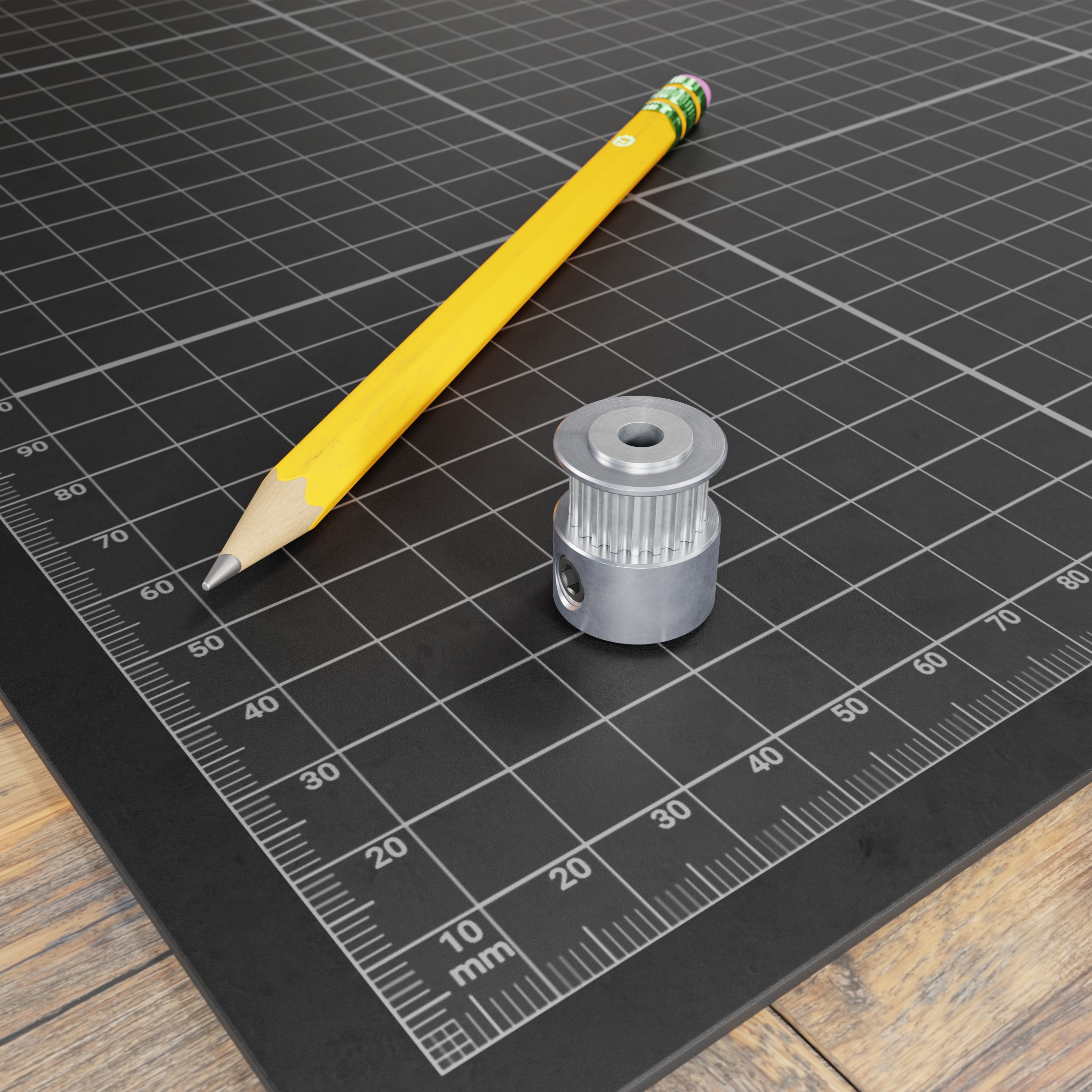 2mm Pitch GT2 Pinion Timing Pulley (4mm Bore, 20 Tooth)